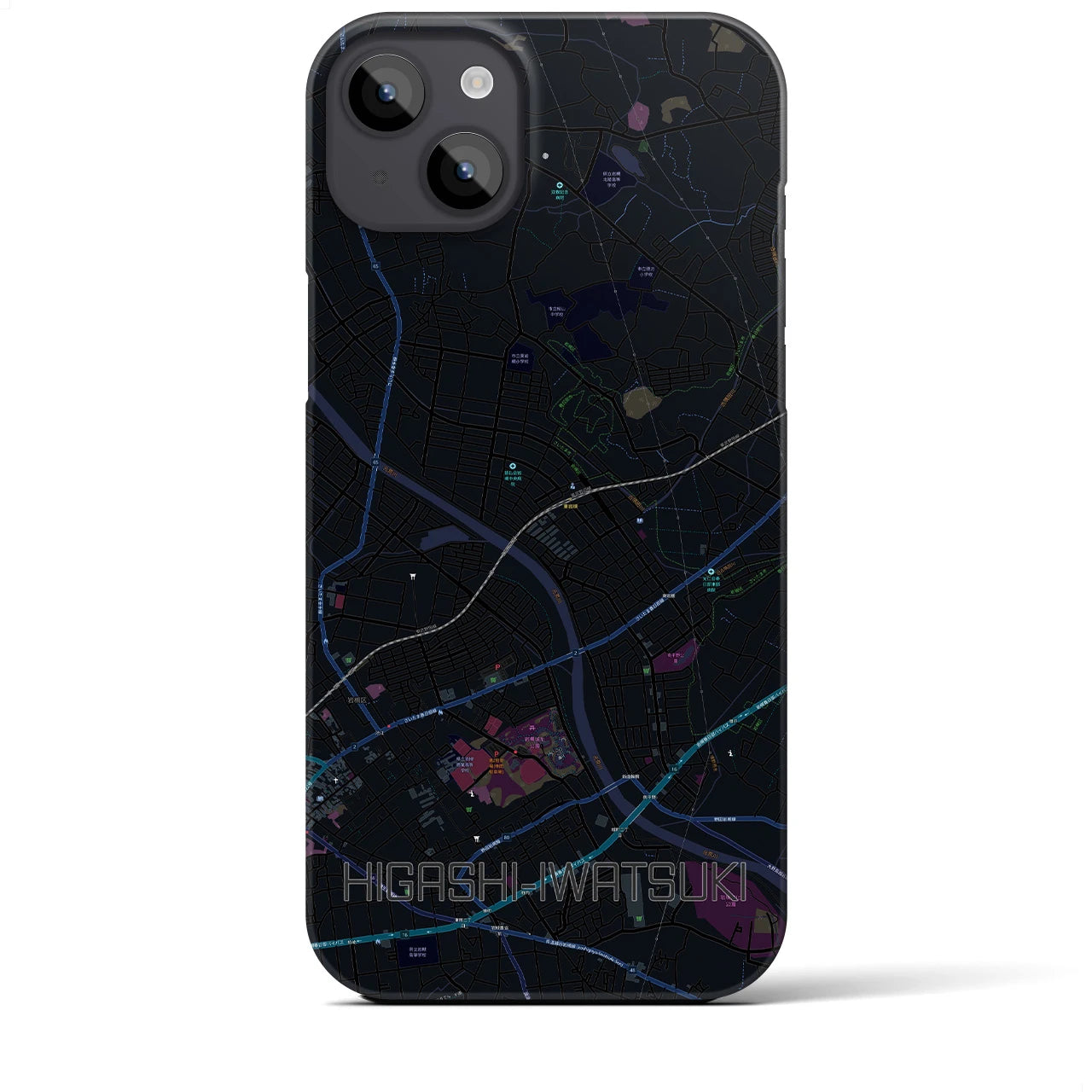 【東岩槻(埼玉県)】地図柄iPhoneケース(バックカバータイプ)