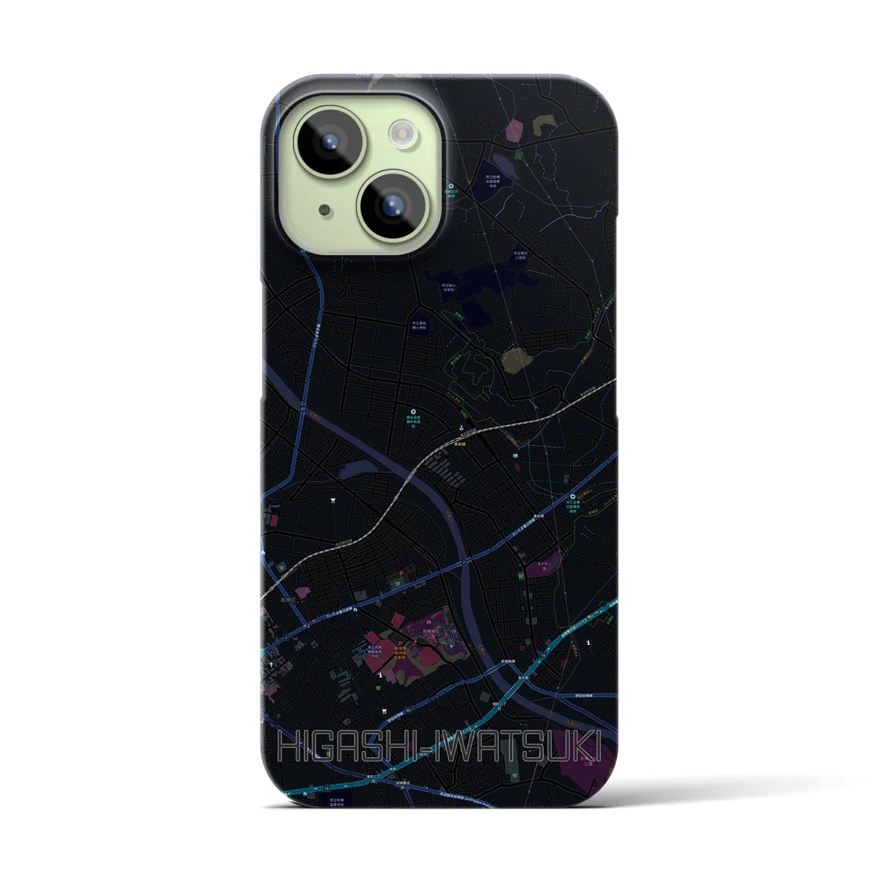 【東岩槻(埼玉県)】地図柄iPhoneケース(バックカバータイプ)