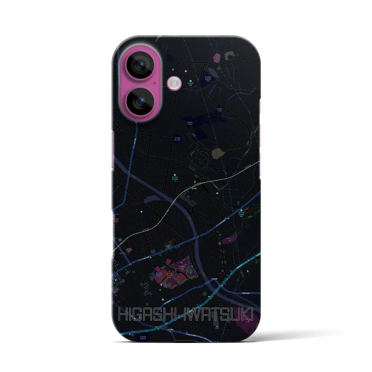 【東岩槻(埼玉県)】地図柄iPhoneケース(バックカバータイプ)