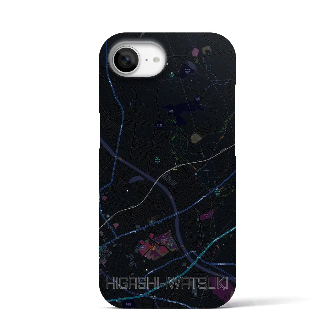 【東岩槻(埼玉県)】地図柄iPhoneケース(バックカバータイプ)