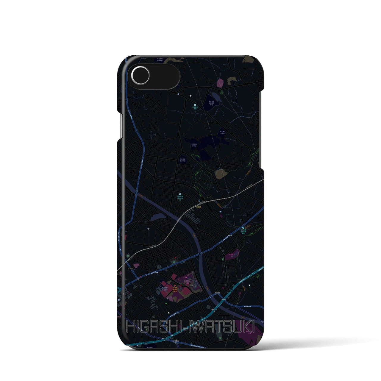 【東岩槻(埼玉県)】地図柄iPhoneケース(バックカバータイプ)