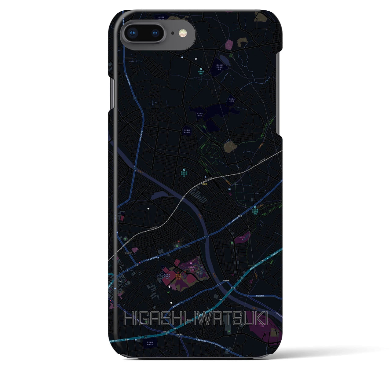 【東岩槻(埼玉県)】地図柄iPhoneケース(バックカバータイプ)