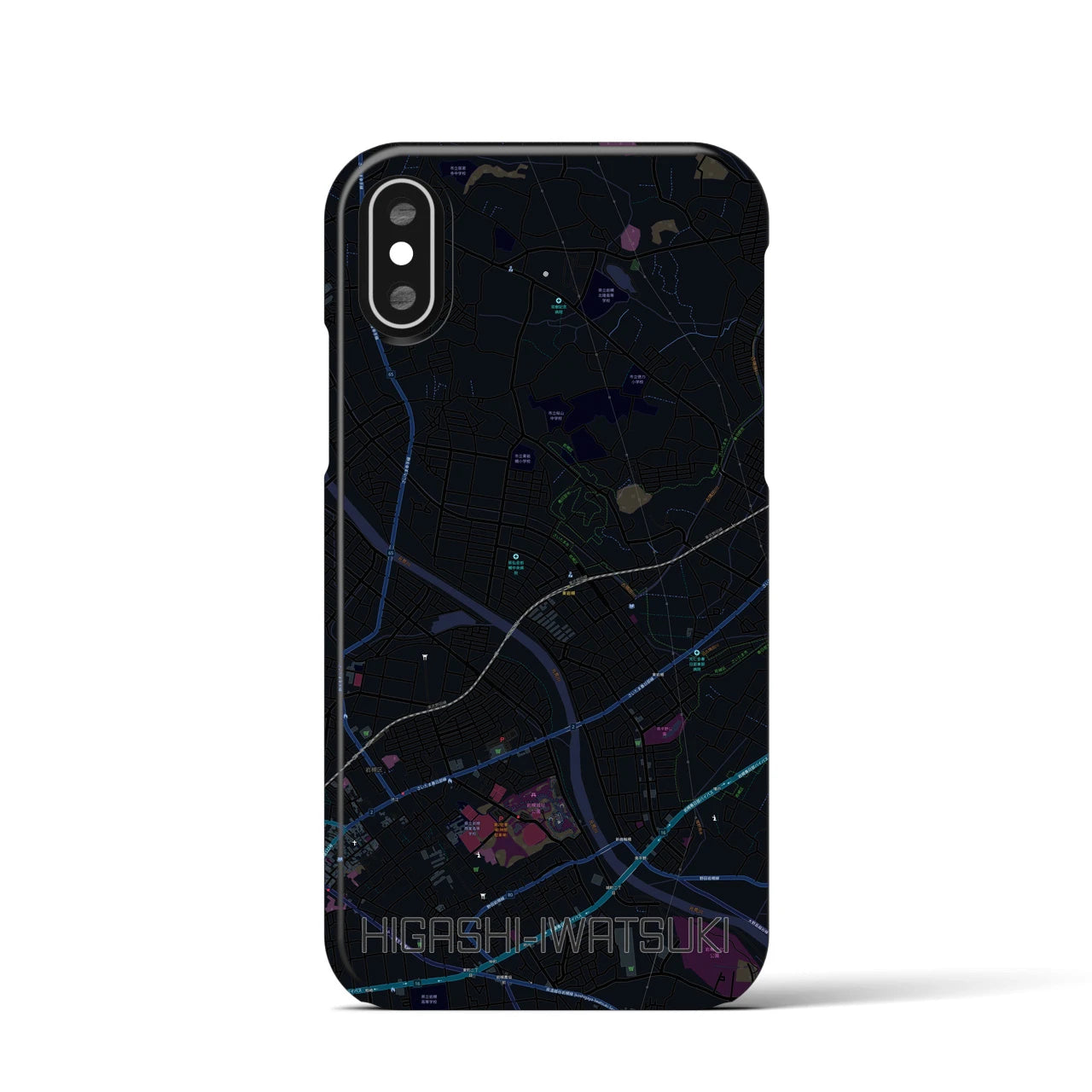 【東岩槻(埼玉県)】地図柄iPhoneケース(バックカバータイプ)