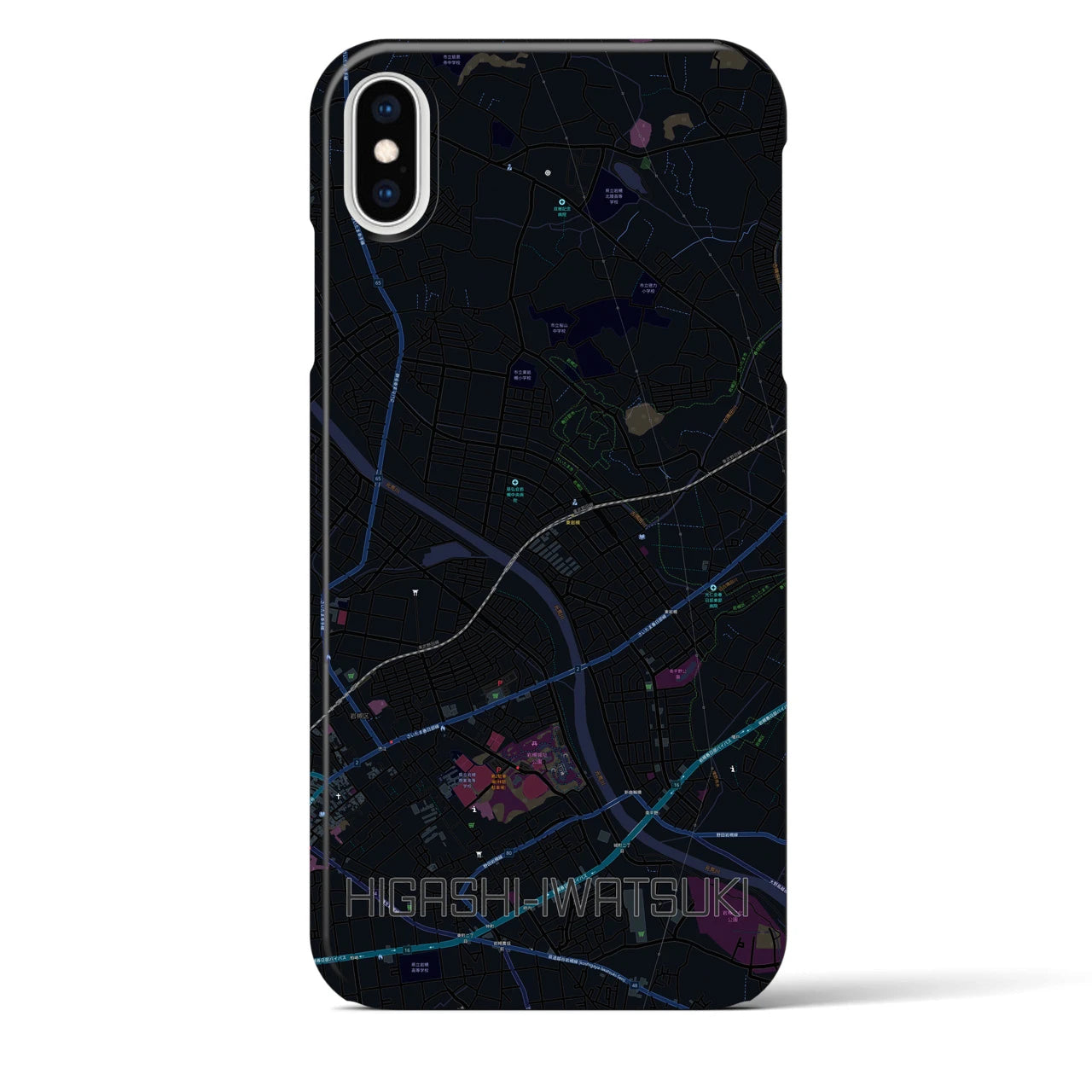 【東岩槻(埼玉県)】地図柄iPhoneケース(バックカバータイプ)