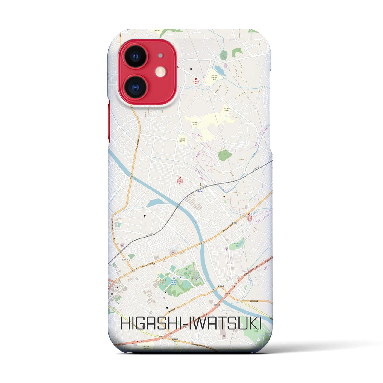 【東岩槻(埼玉県)】地図柄iPhoneケース(バックカバータイプ)