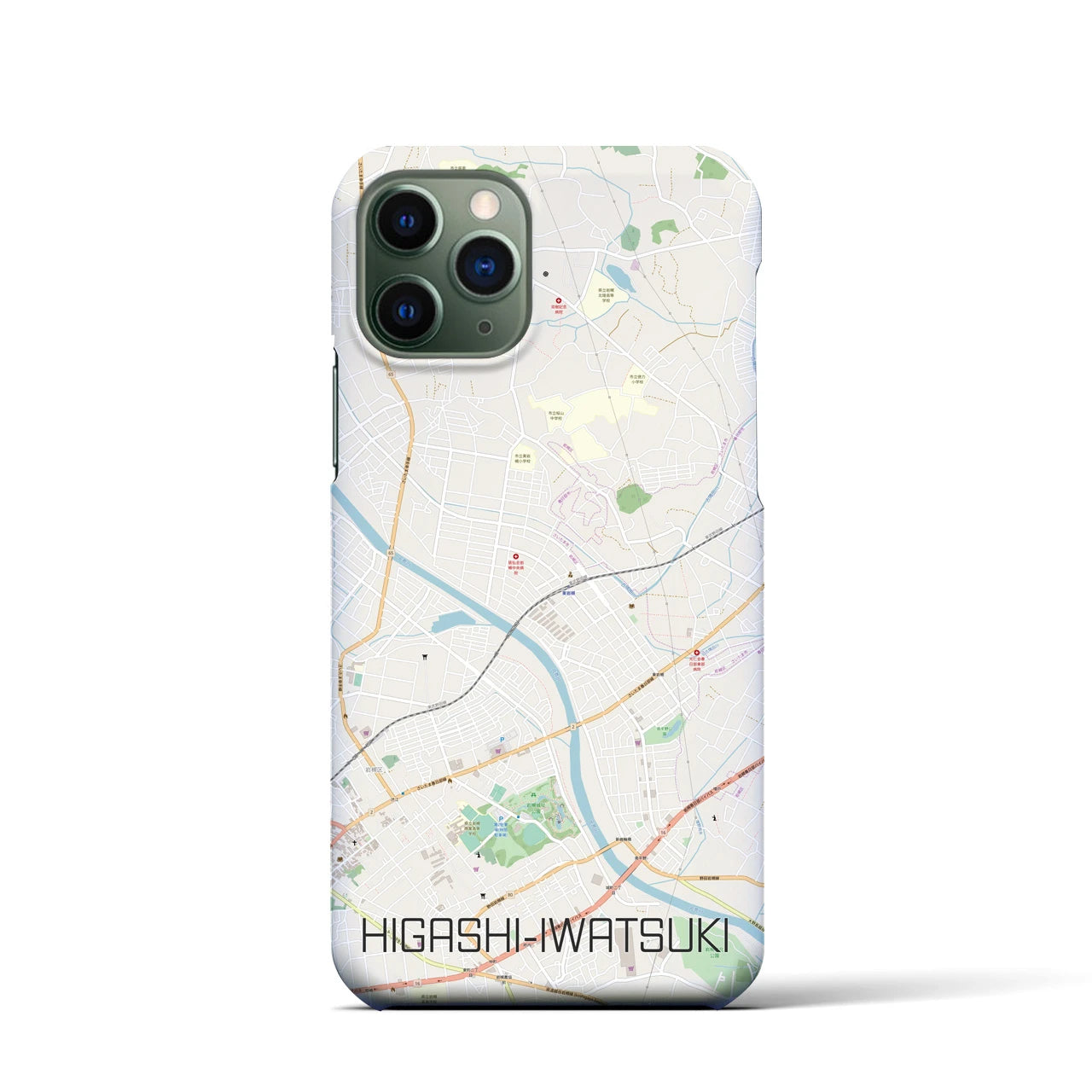 【東岩槻(埼玉県)】地図柄iPhoneケース(バックカバータイプ)