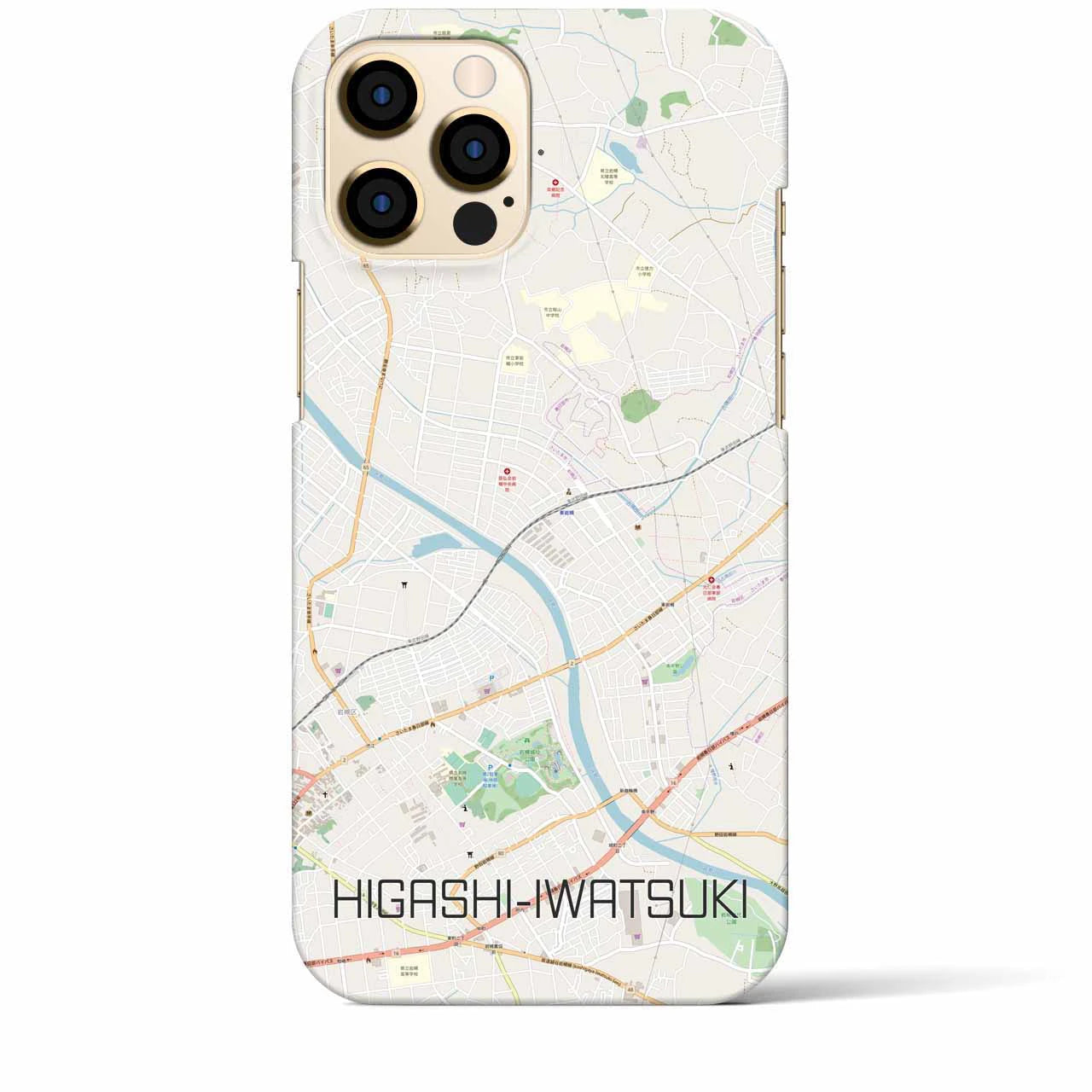 【東岩槻(埼玉県)】地図柄iPhoneケース(バックカバータイプ)