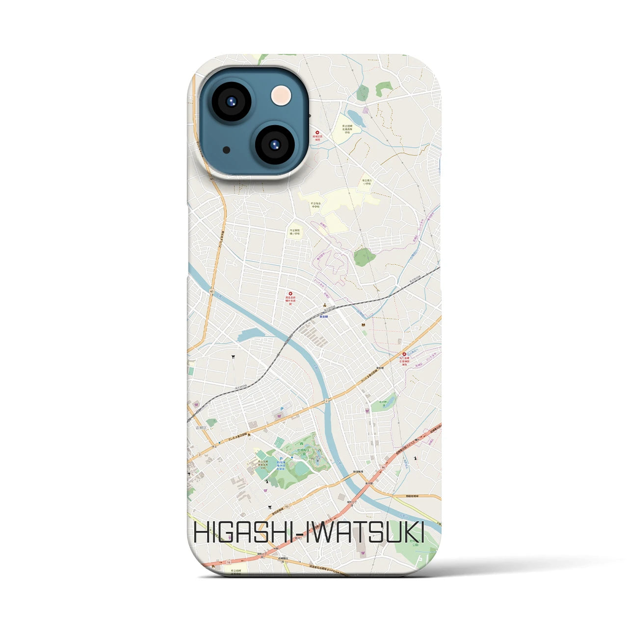 【東岩槻(埼玉県)】地図柄iPhoneケース(バックカバータイプ)