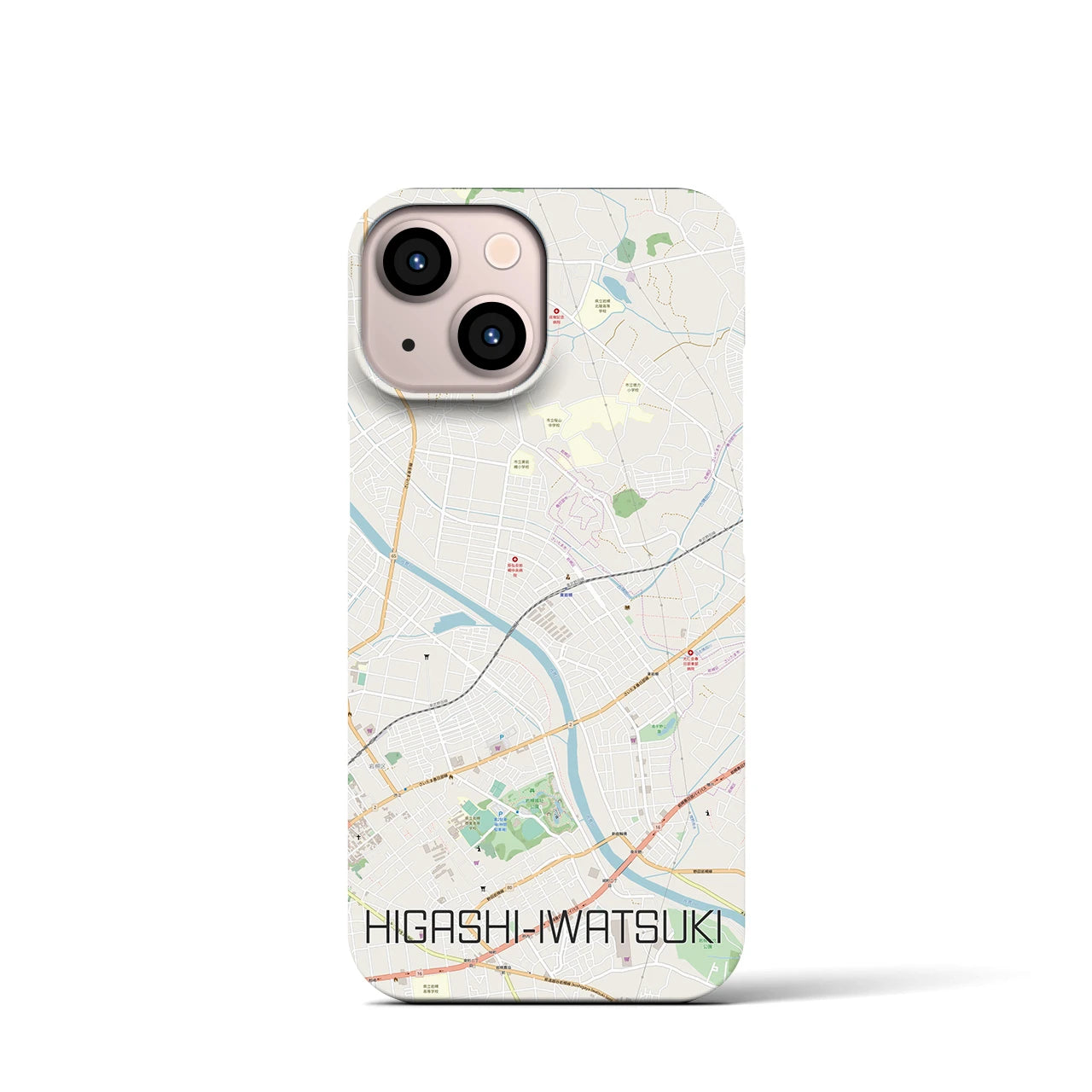 【東岩槻(埼玉県)】地図柄iPhoneケース(バックカバータイプ)