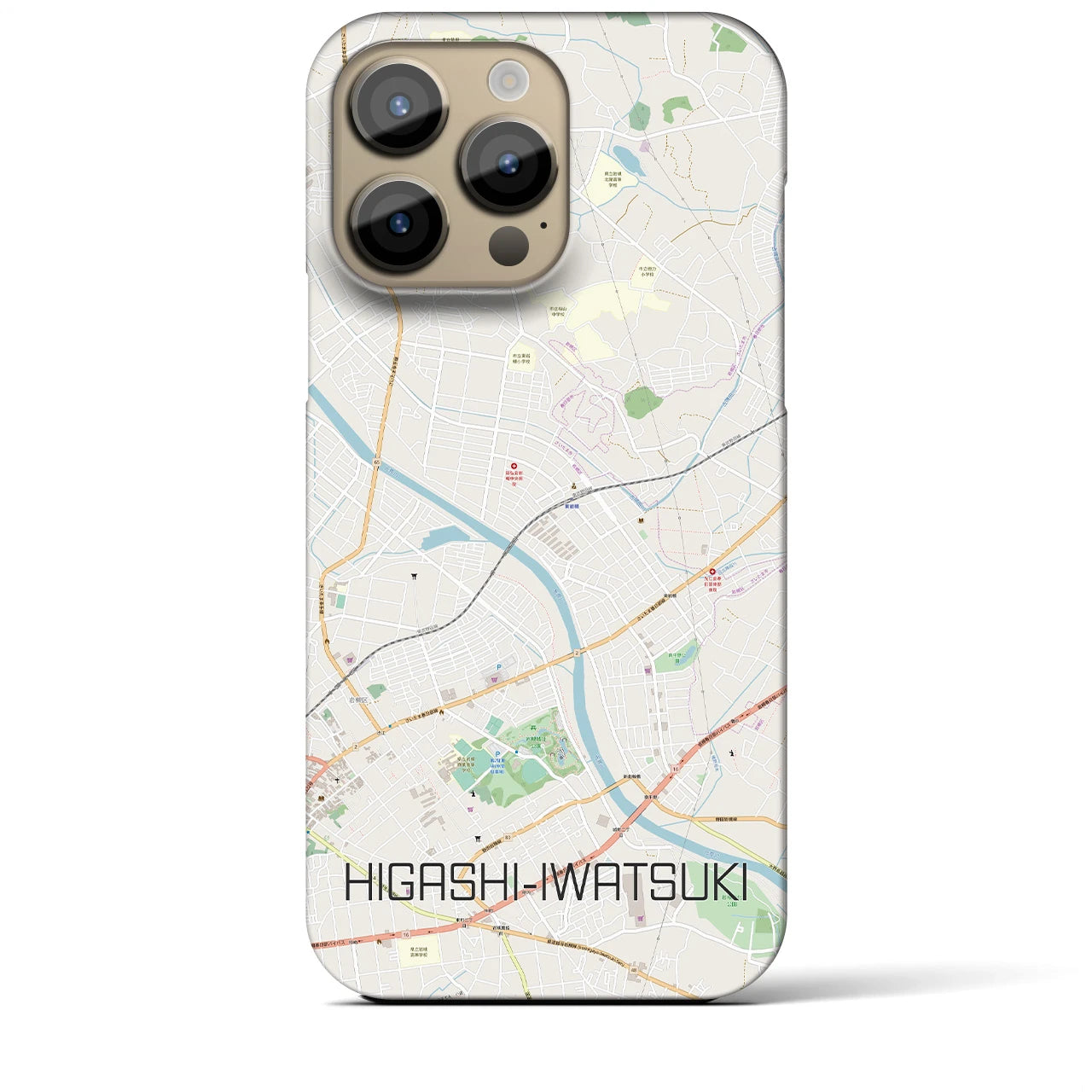 【東岩槻(埼玉県)】地図柄iPhoneケース(バックカバータイプ)