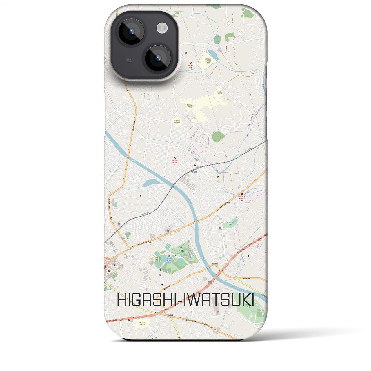 【東岩槻(埼玉県)】地図柄iPhoneケース(バックカバータイプ)