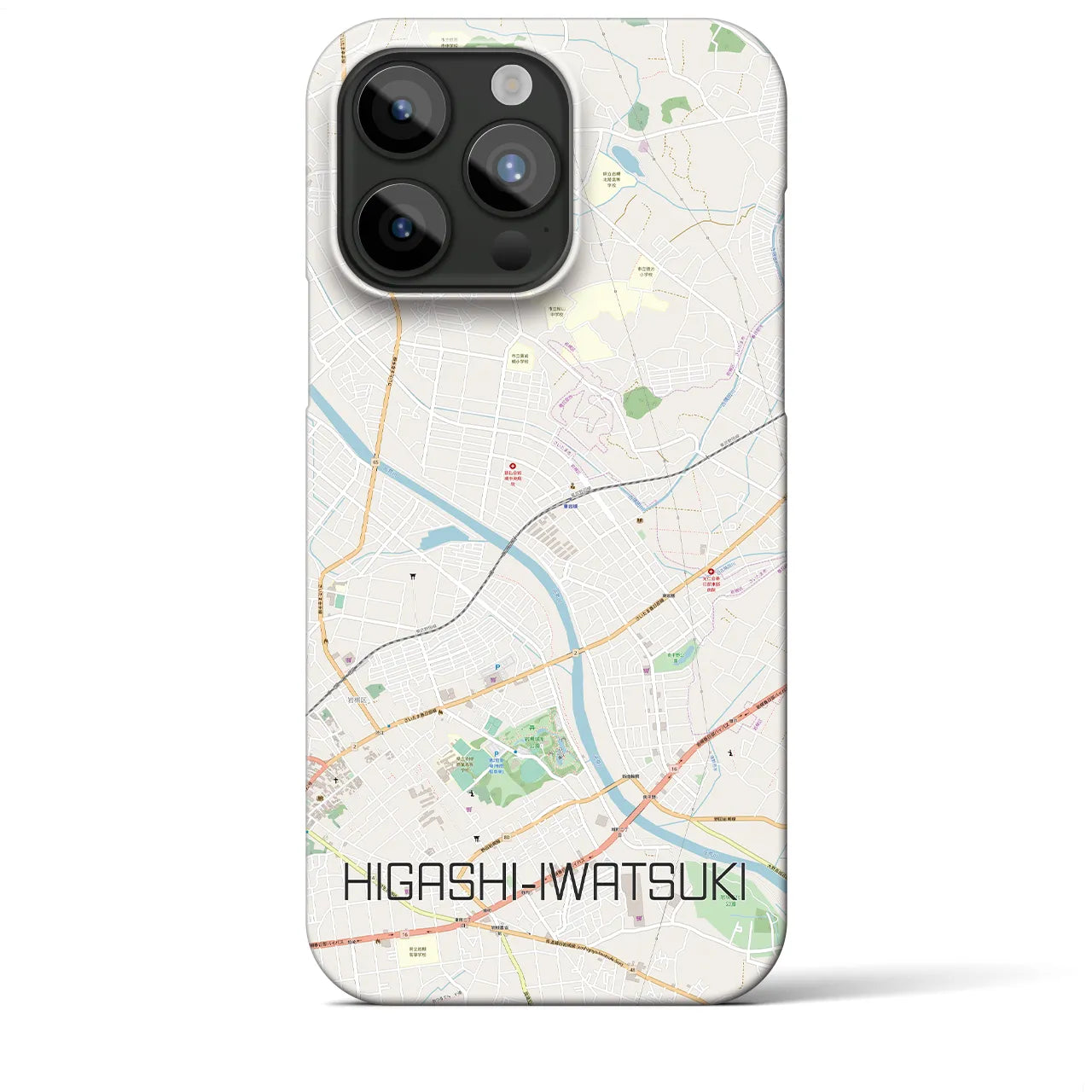 【東岩槻(埼玉県)】地図柄iPhoneケース(バックカバータイプ)