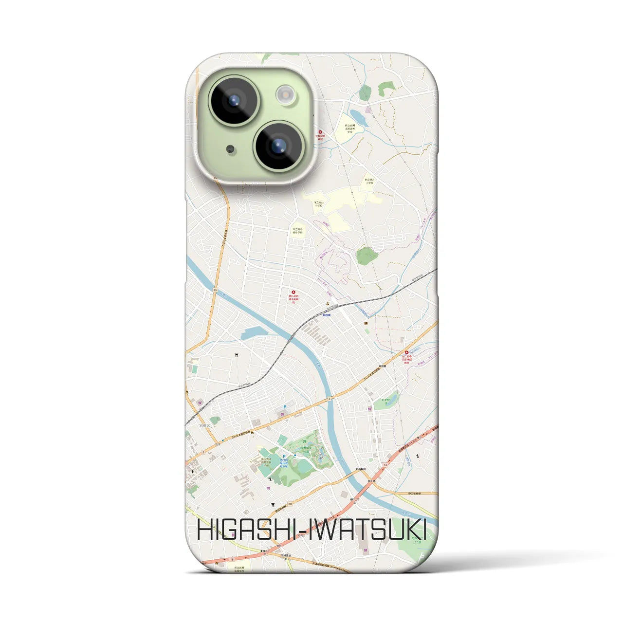 【東岩槻(埼玉県)】地図柄iPhoneケース(バックカバータイプ)