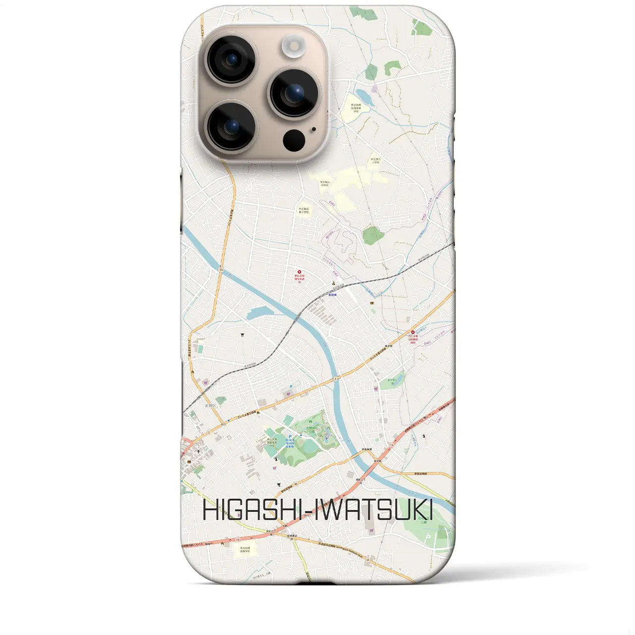 【東岩槻(埼玉県)】地図柄iPhoneケース(バックカバータイプ)