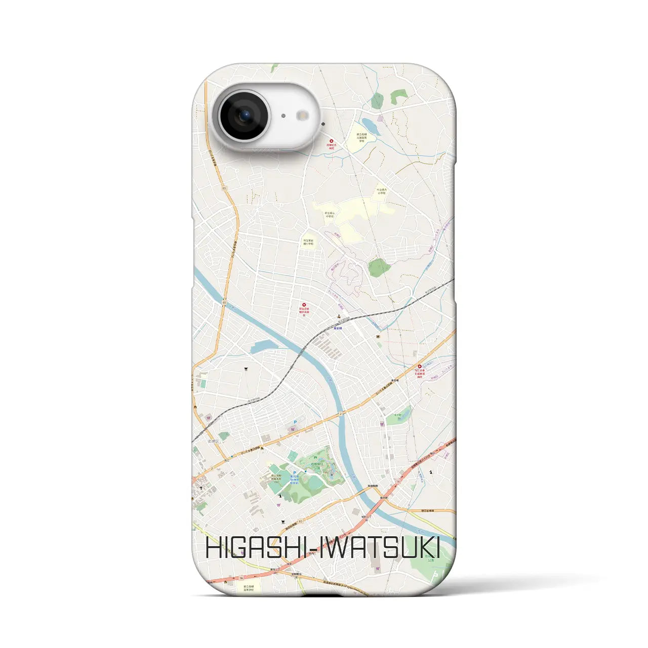 【東岩槻(埼玉県)】地図柄iPhoneケース(バックカバータイプ)