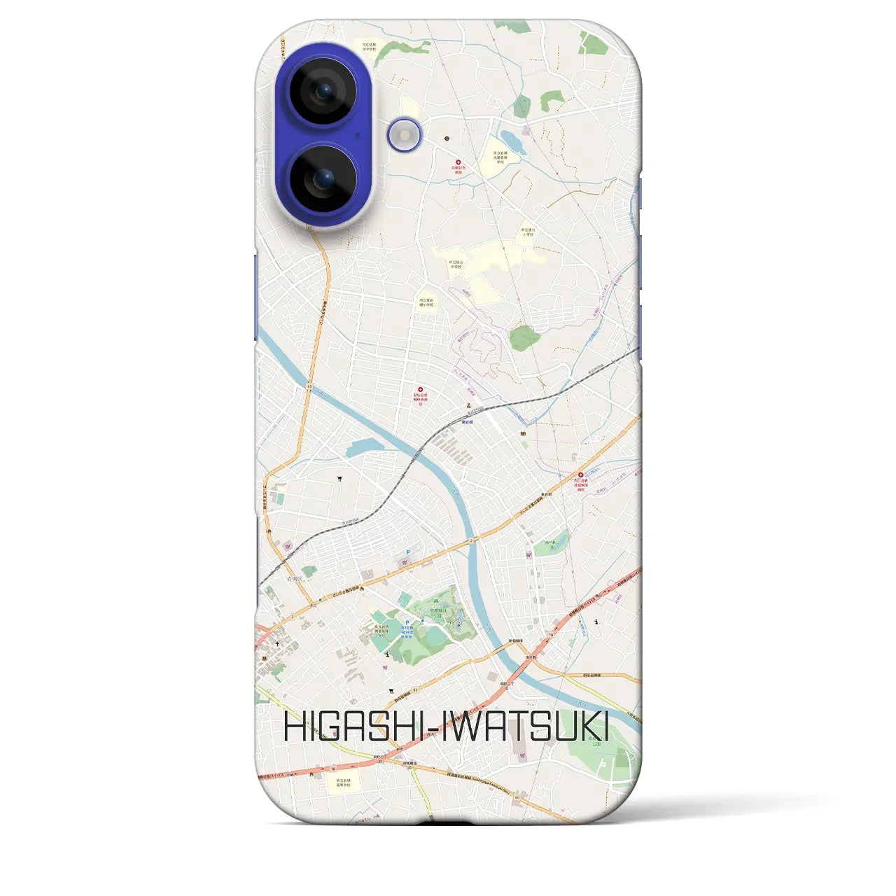 【東岩槻(埼玉県)】地図柄iPhoneケース(バックカバータイプ)ナチュラル・iPhone 16 Pro Max 用
