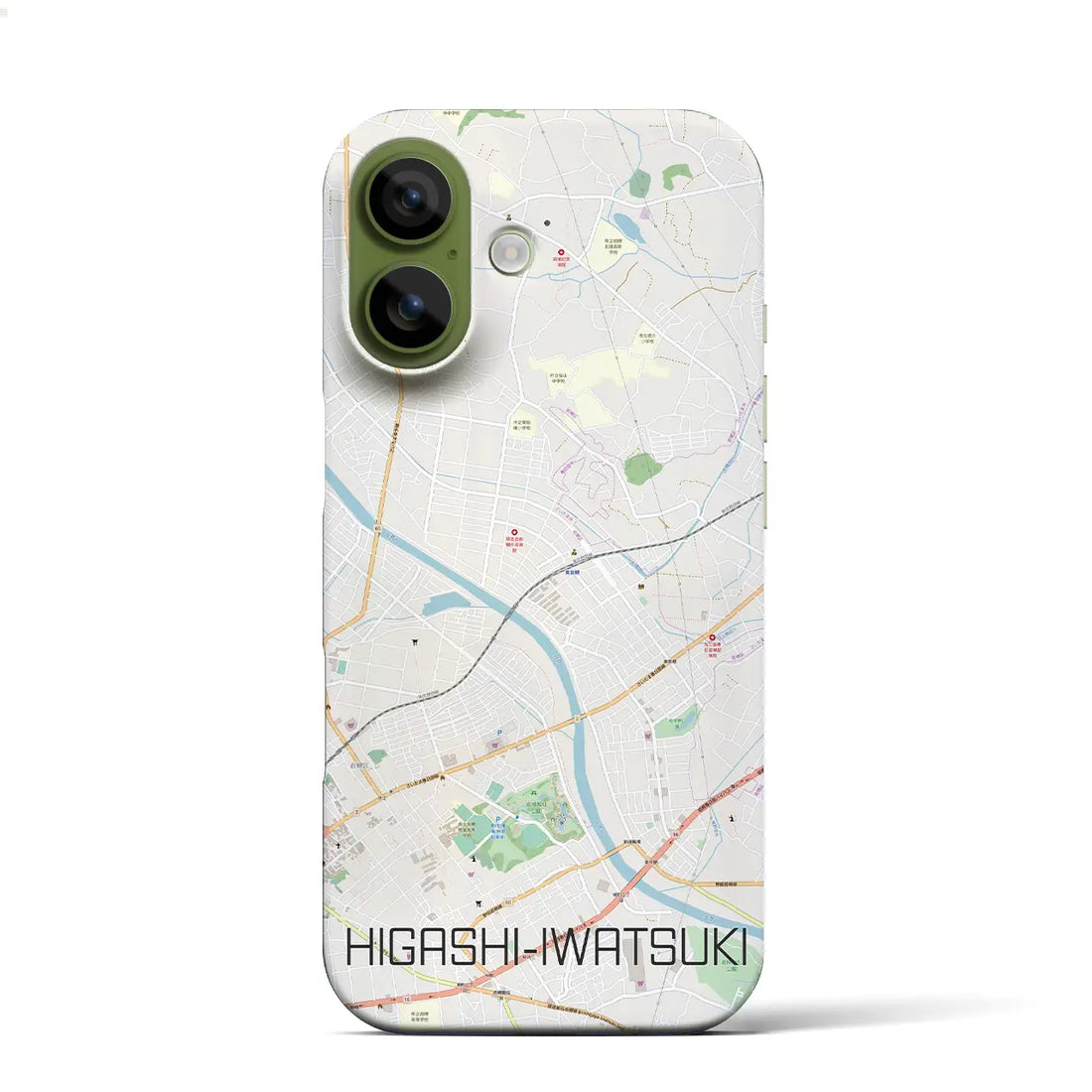 【東岩槻(埼玉県)】地図柄iPhoneケース(バックカバータイプ)ナチュラル・iPhone 17 Pro Max 用