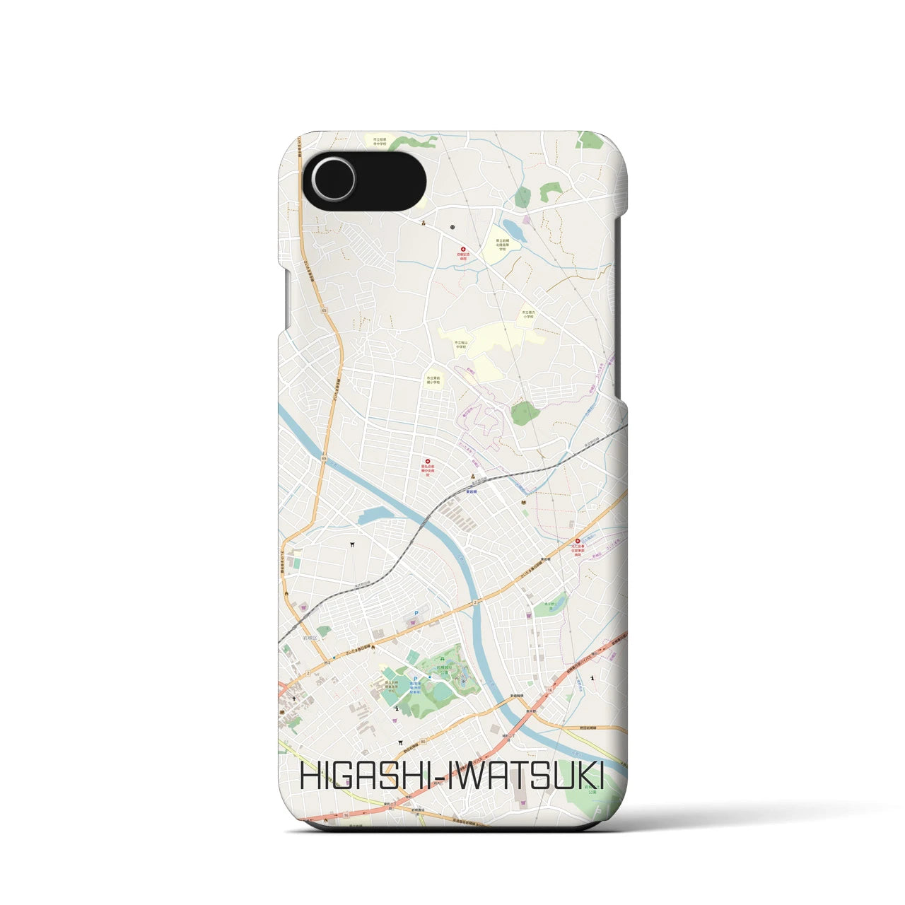 【東岩槻(埼玉県)】地図柄iPhoneケース(バックカバータイプ)