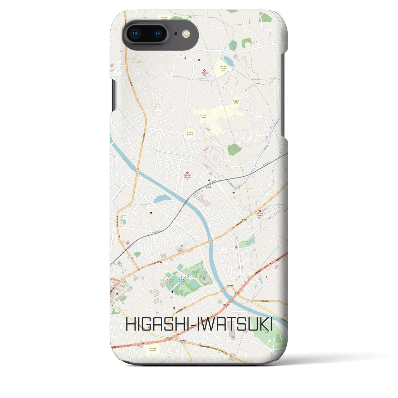 【東岩槻(埼玉県)】地図柄iPhoneケース(バックカバータイプ)