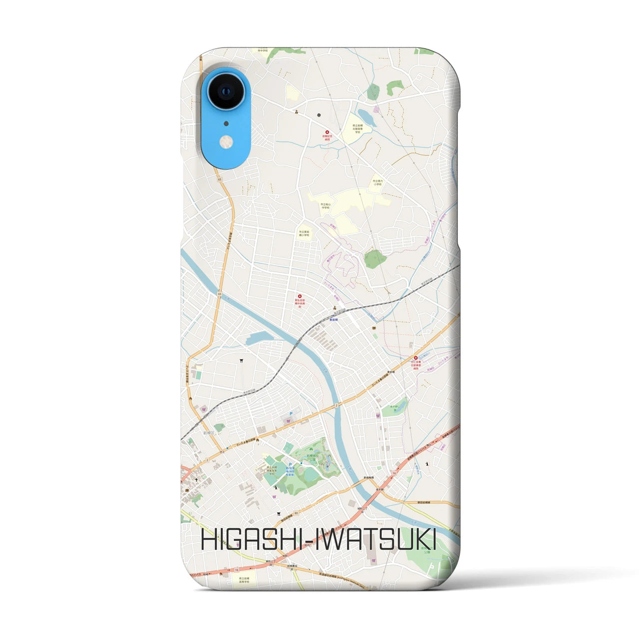 【東岩槻(埼玉県)】地図柄iPhoneケース(バックカバータイプ)