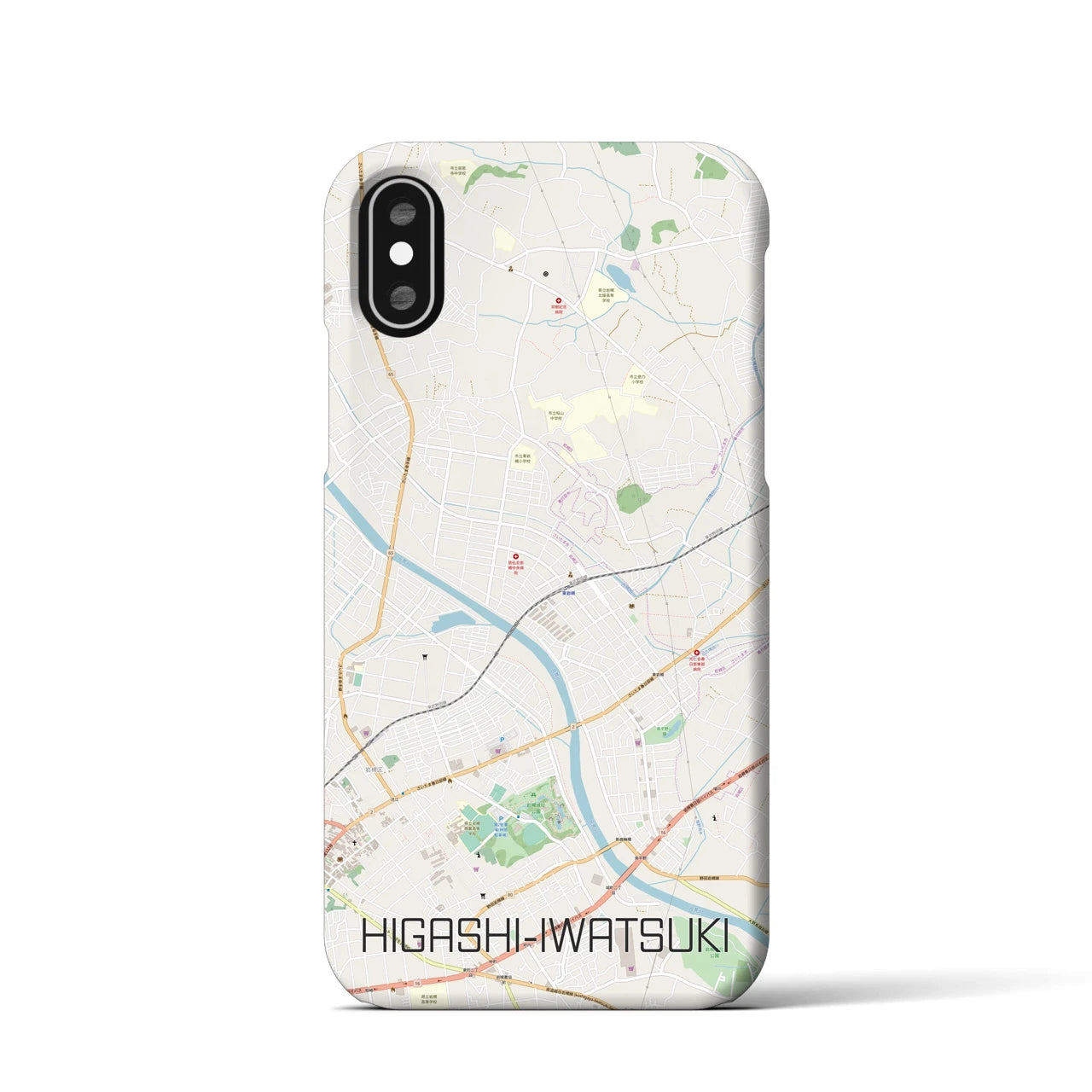 【東岩槻(埼玉県)】地図柄iPhoneケース(バックカバータイプ)