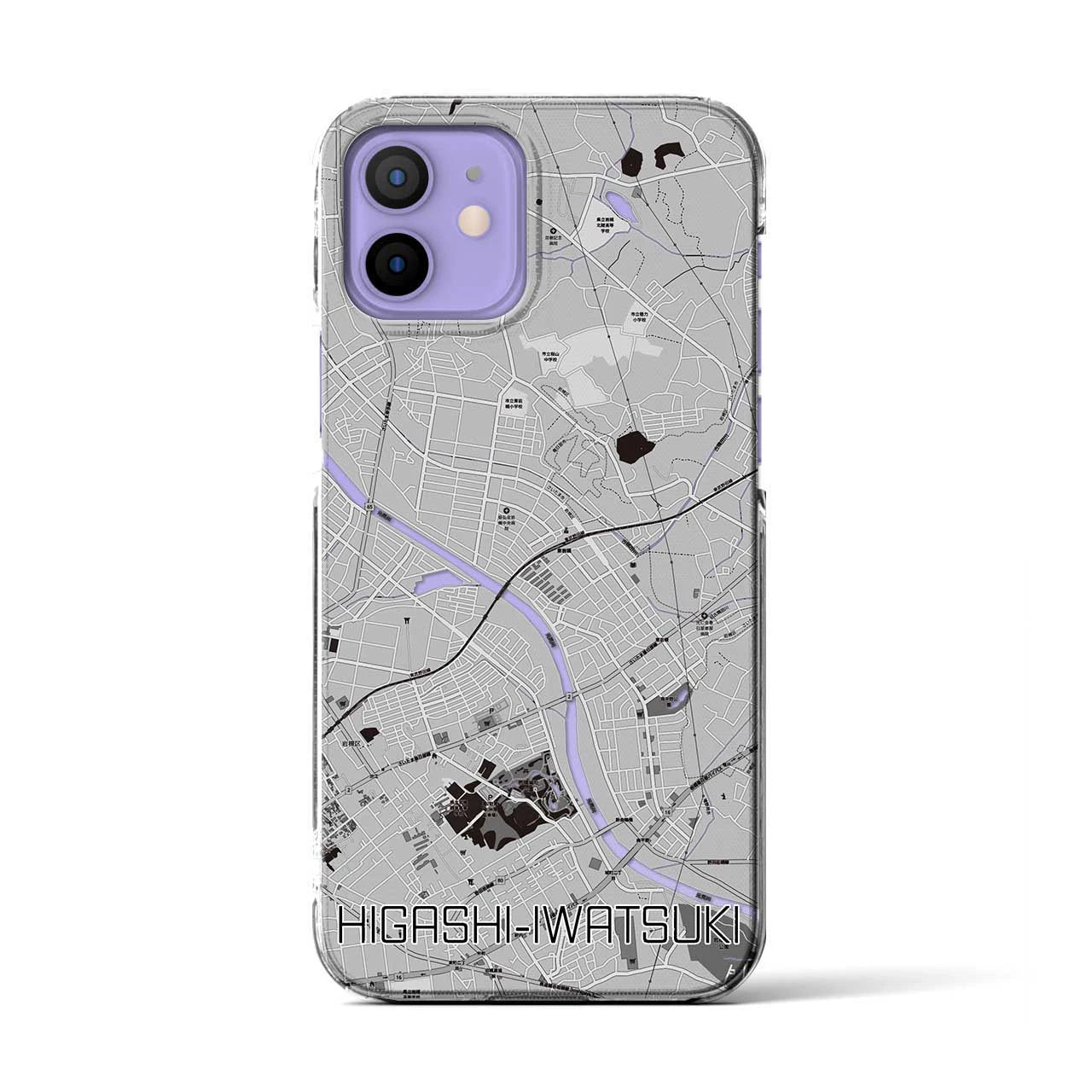 【東岩槻(埼玉県)】地図柄iPhoneケース(クリアタイプ)