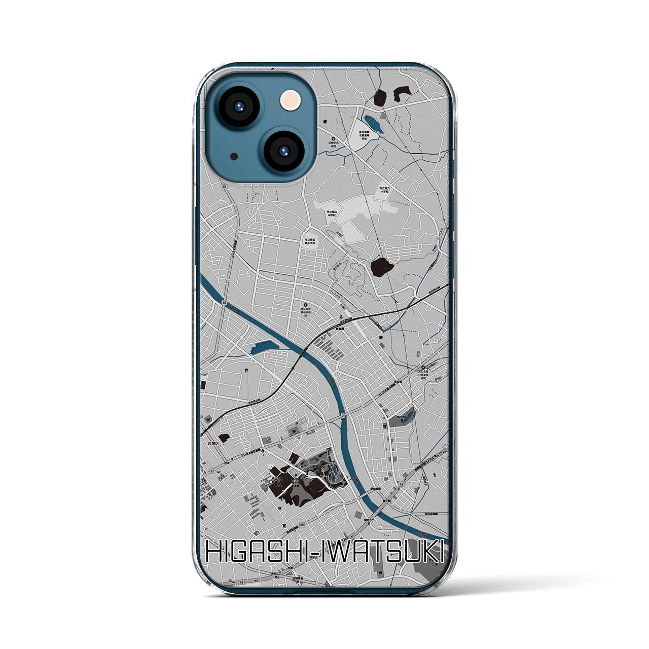 【東岩槻(埼玉県)】地図柄iPhoneケース(クリアタイプ)