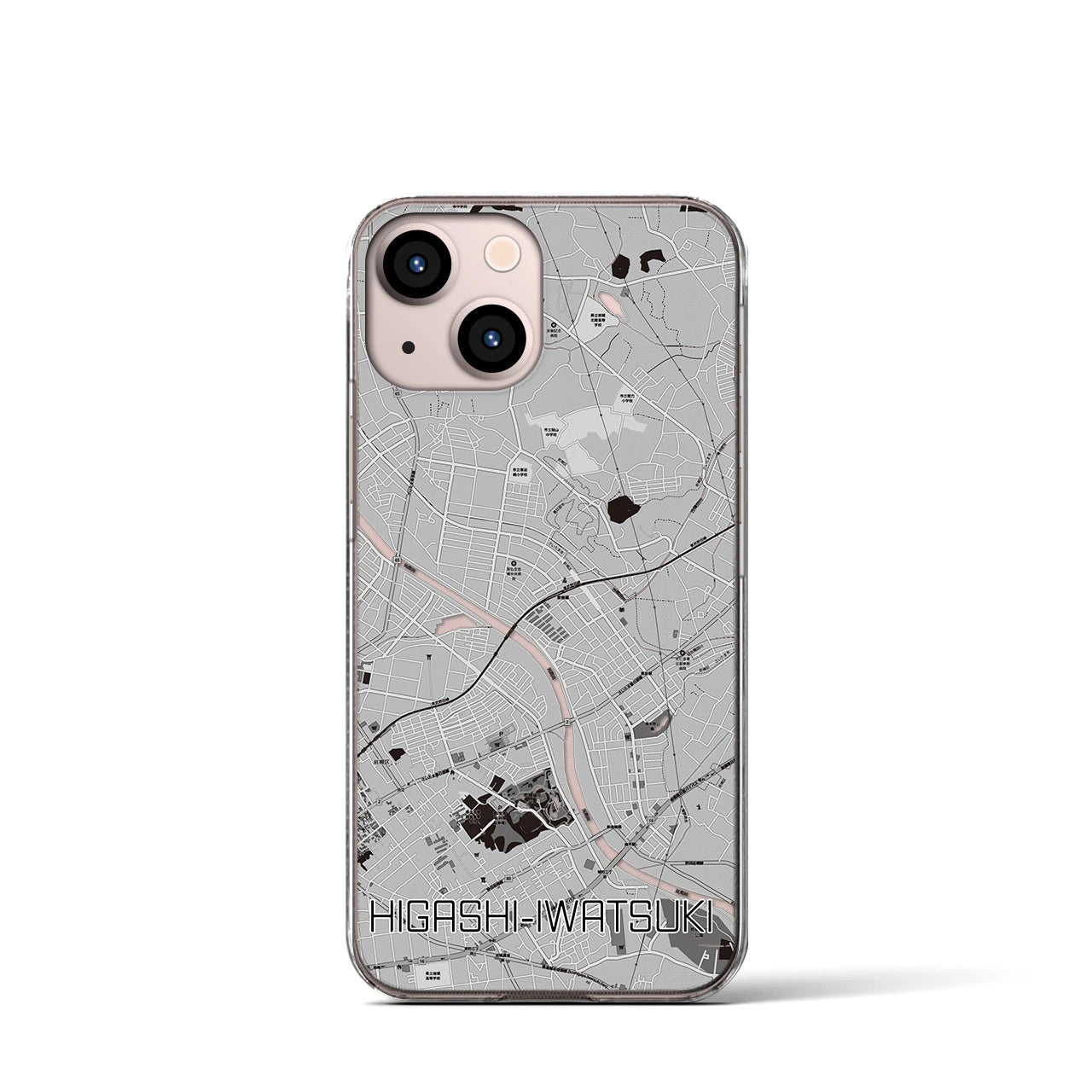 【東岩槻(埼玉県)】地図柄iPhoneケース(クリアタイプ)