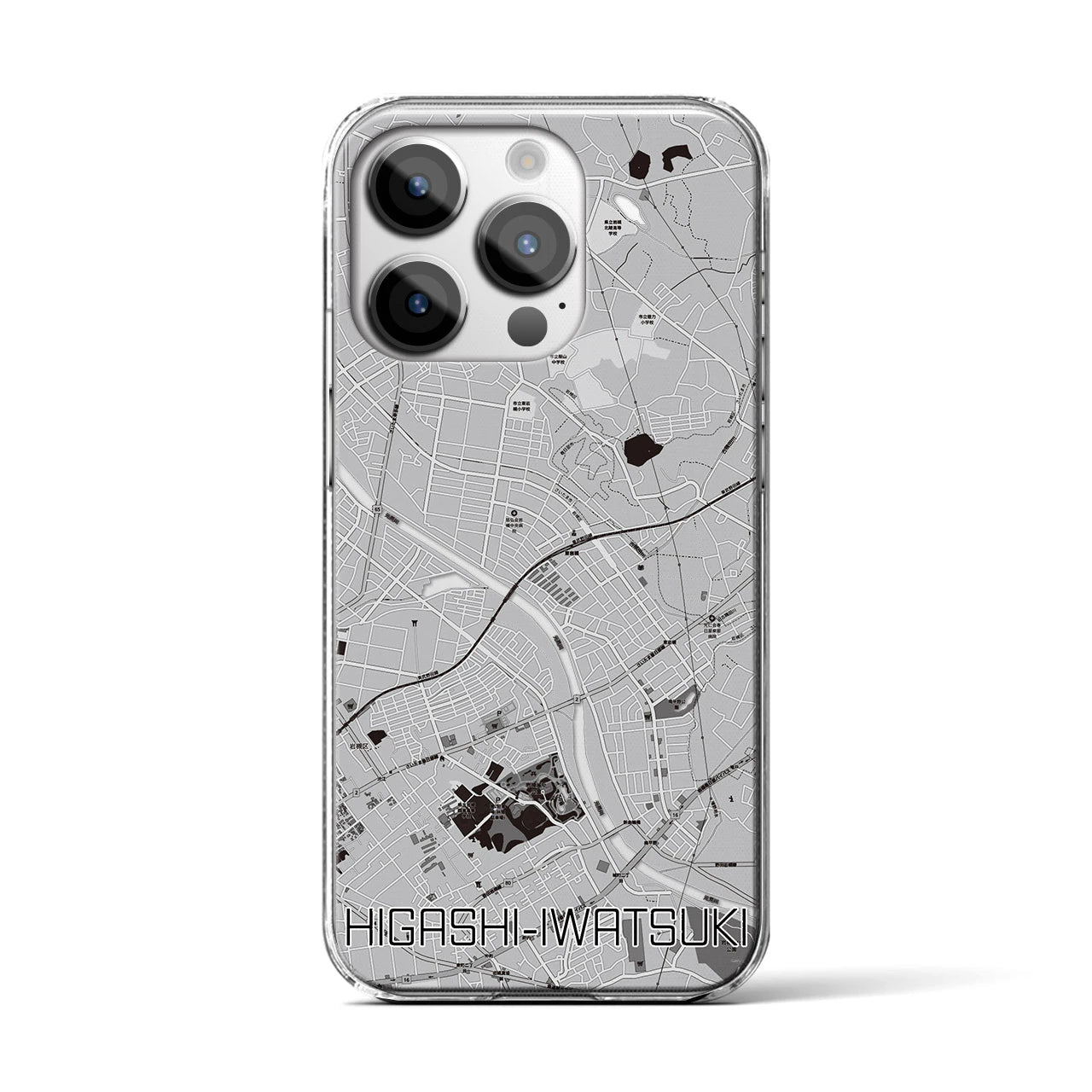 【東岩槻(埼玉県)】地図柄iPhoneケース(クリアタイプ)