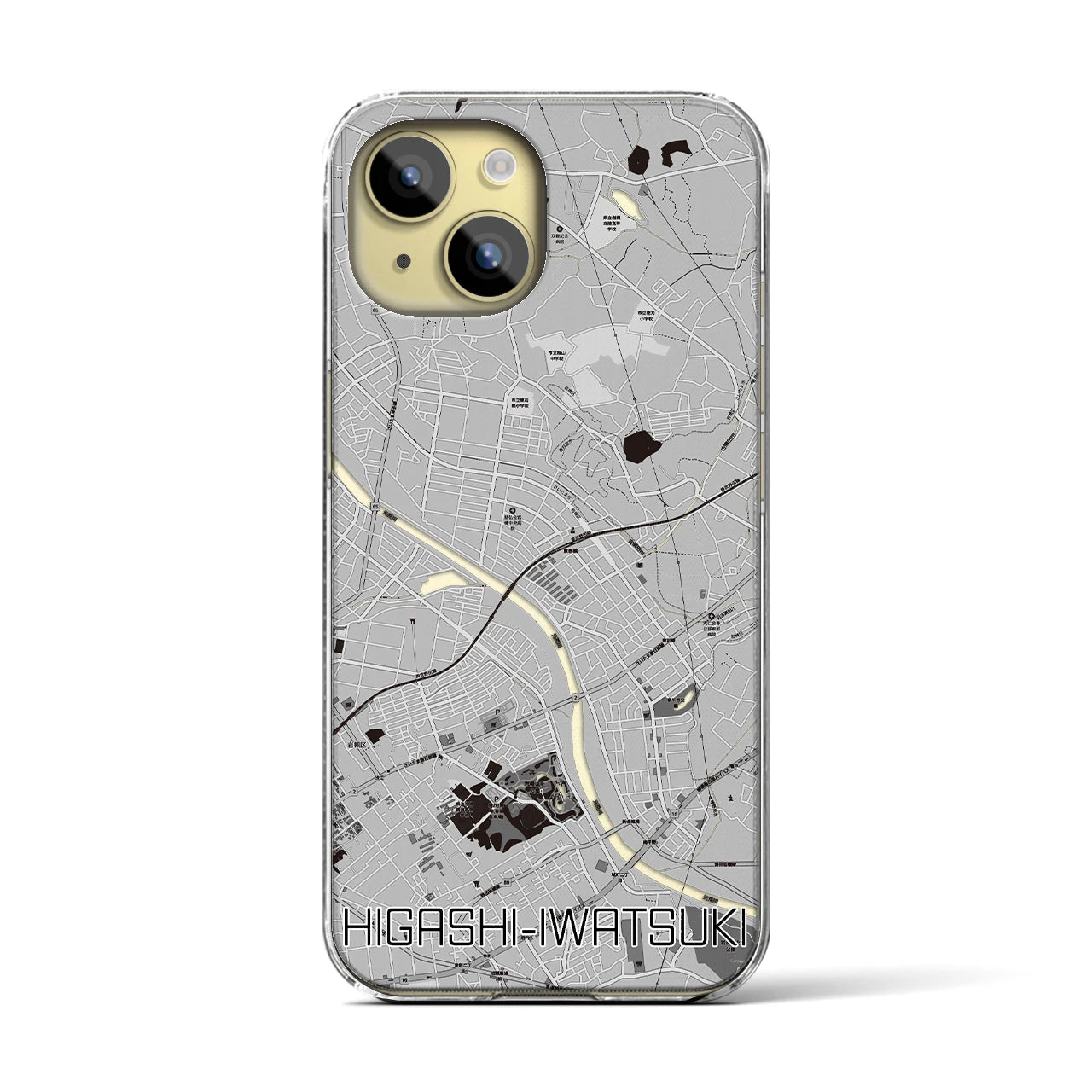 【東岩槻(埼玉県)】地図柄iPhoneケース(クリアタイプ)