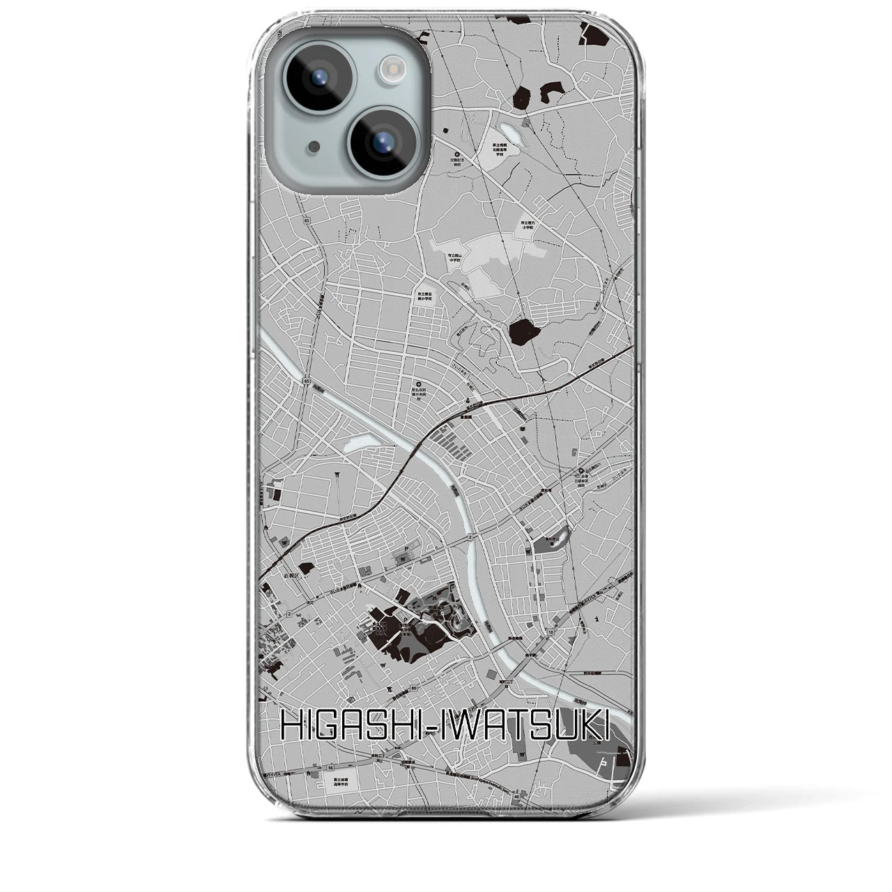【東岩槻(埼玉県)】地図柄iPhoneケース(クリアタイプ)
