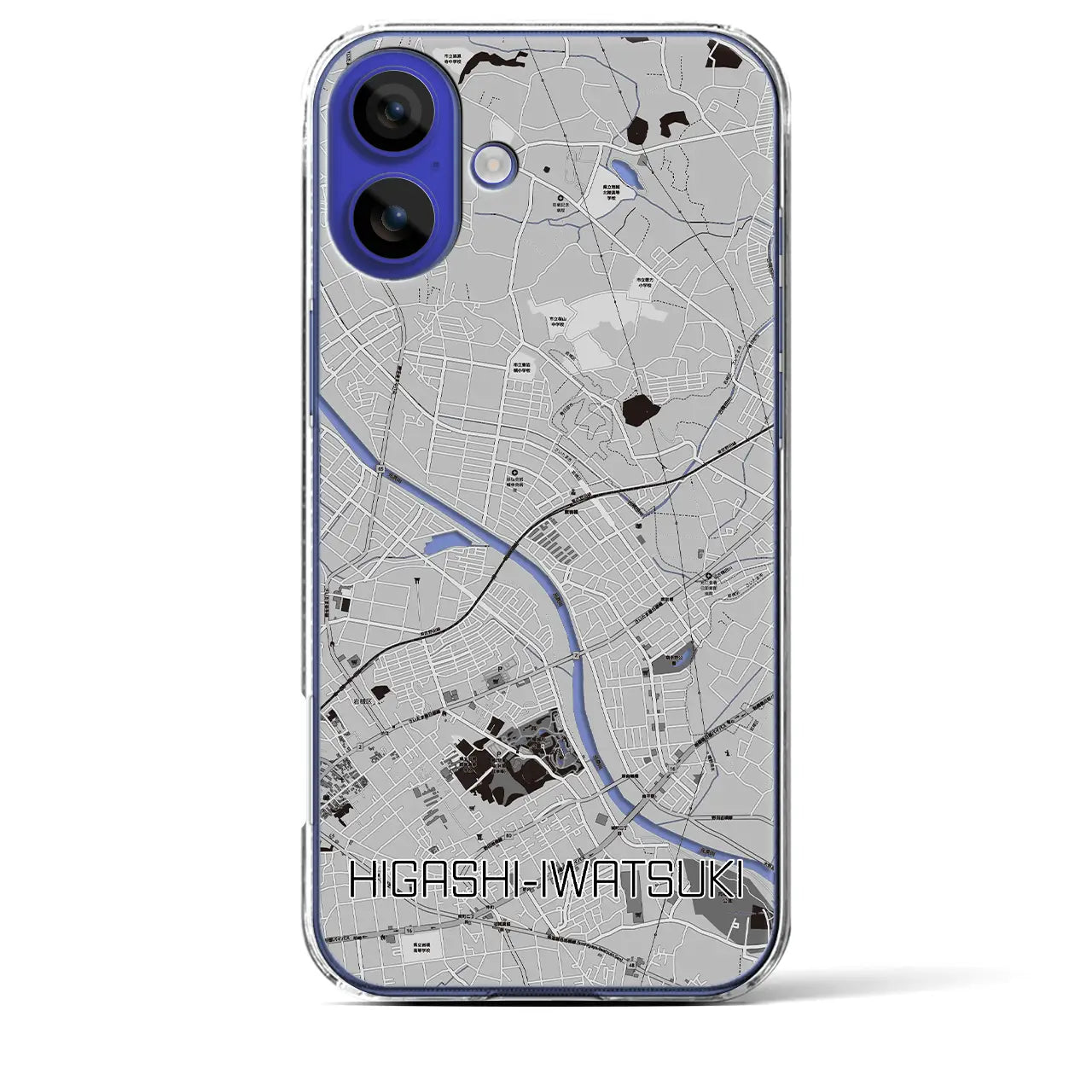 【東岩槻(埼玉県)】地図柄iPhoneケース(クリアタイプ)