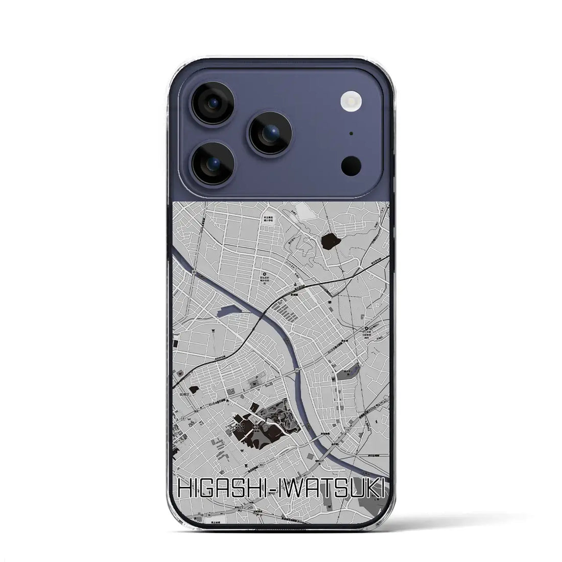 【東岩槻(埼玉県)】地図柄iPhoneケース(クリアタイプ)
