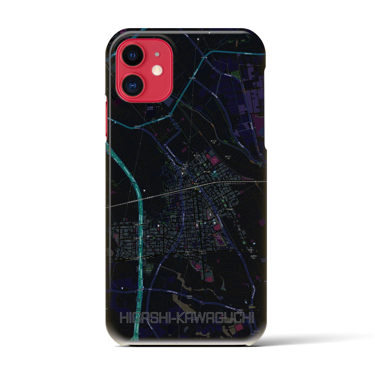 【東川口(埼玉県)】地図柄iPhoneケース(バックカバータイプ)