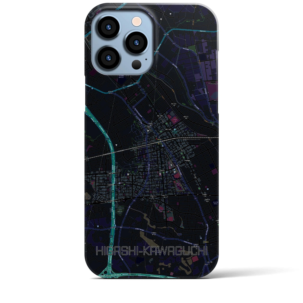 【東川口(埼玉県)】地図柄iPhoneケース(バックカバータイプ)