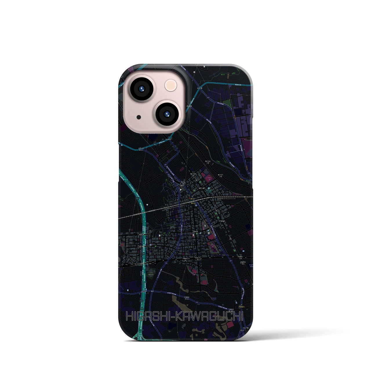 【東川口(埼玉県)】地図柄iPhoneケース(バックカバータイプ)