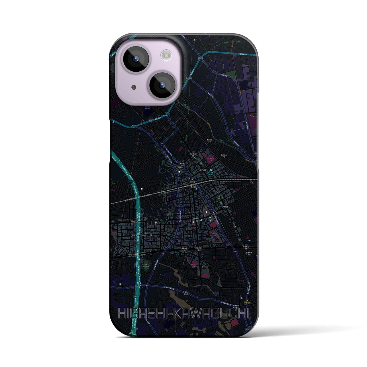 【東川口(埼玉県)】地図柄iPhoneケース(バックカバータイプ)