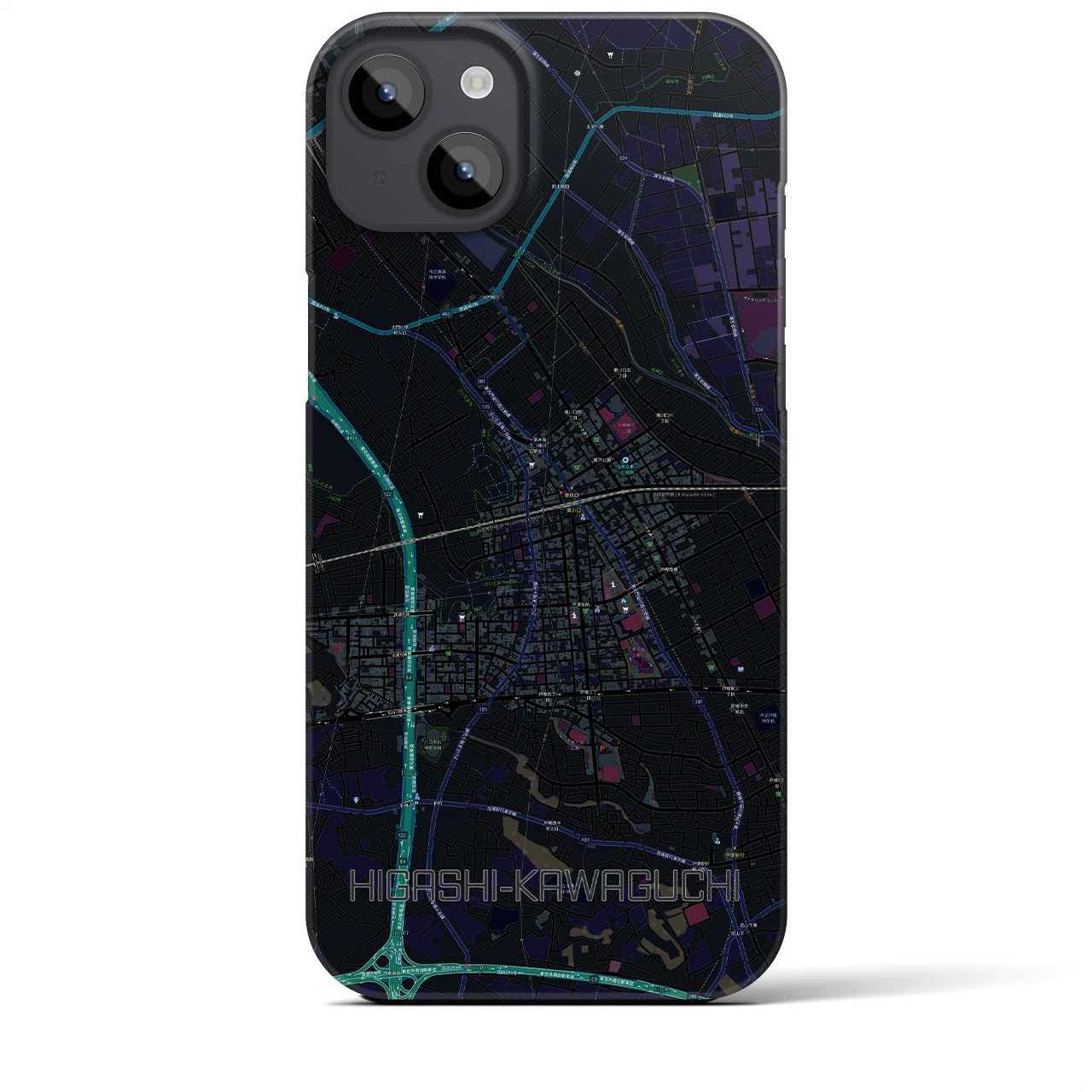 【東川口(埼玉県)】地図柄iPhoneケース(バックカバータイプ)