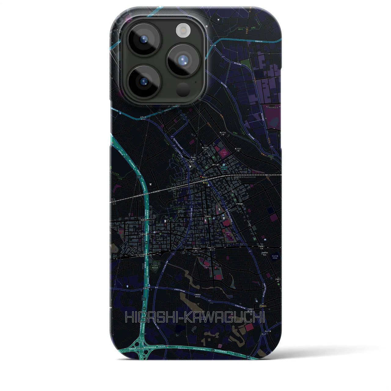 【東川口(埼玉県)】地図柄iPhoneケース(バックカバータイプ)