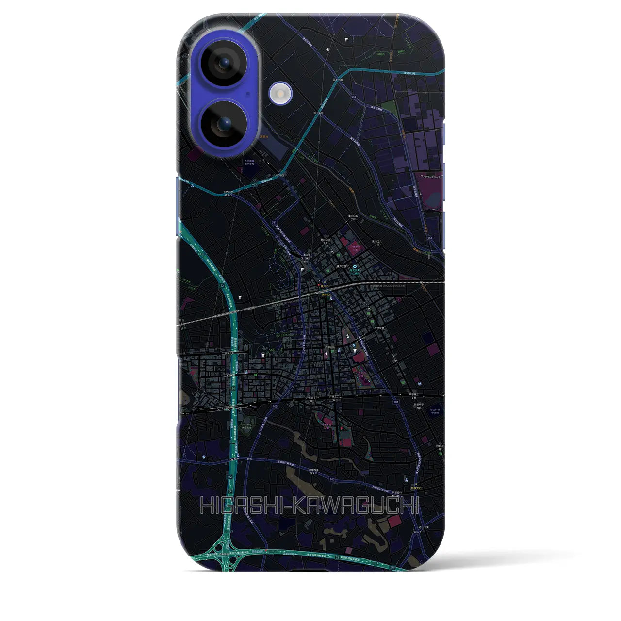 【東川口(埼玉県)】地図柄iPhoneケース(バックカバータイプ)