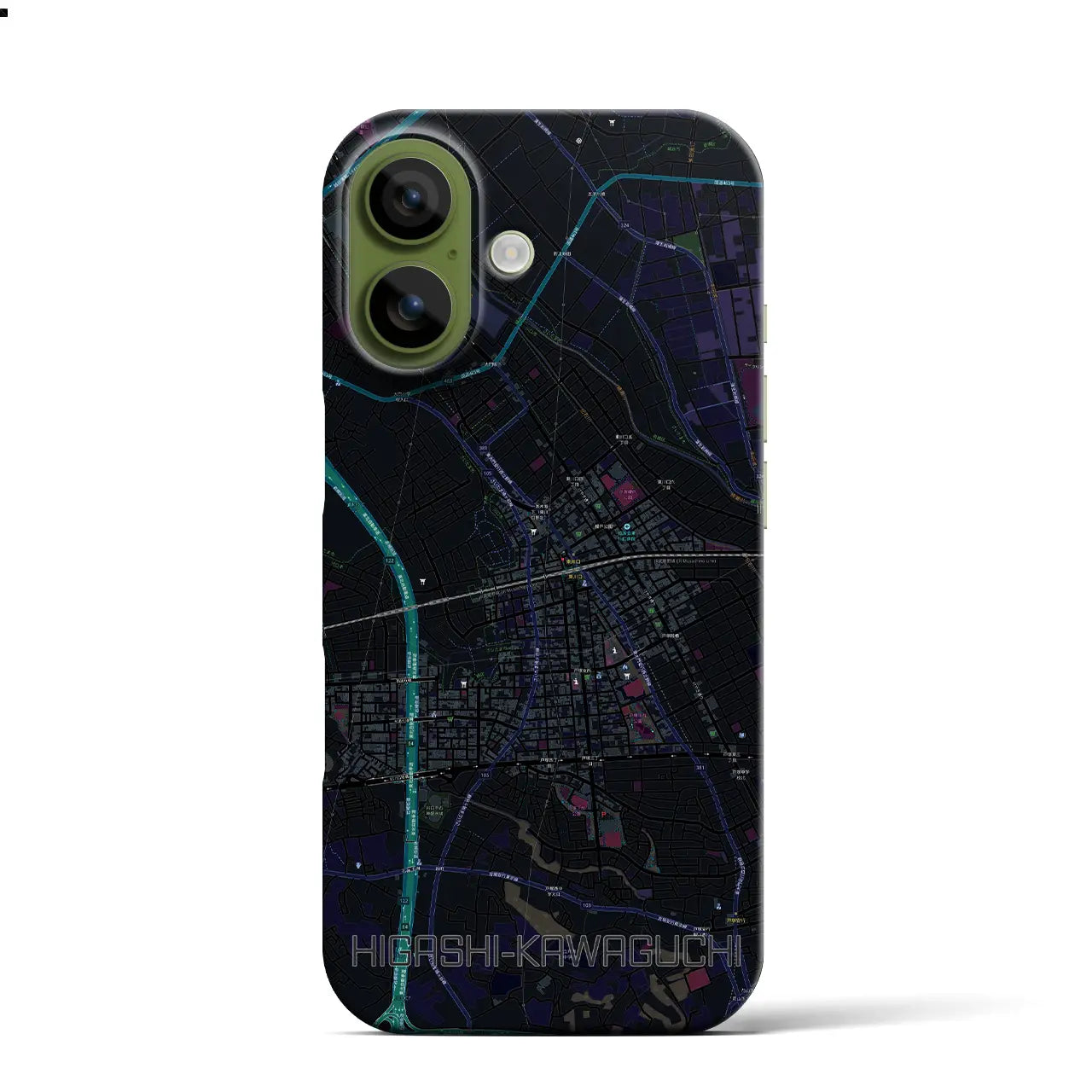 【東川口(埼玉県)】地図柄iPhoneケース(バックカバータイプ)