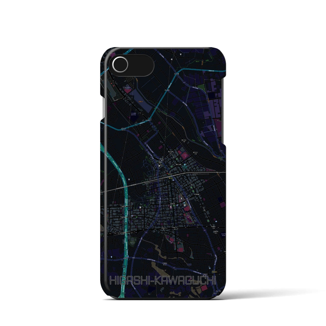 【東川口(埼玉県)】地図柄iPhoneケース(バックカバータイプ)