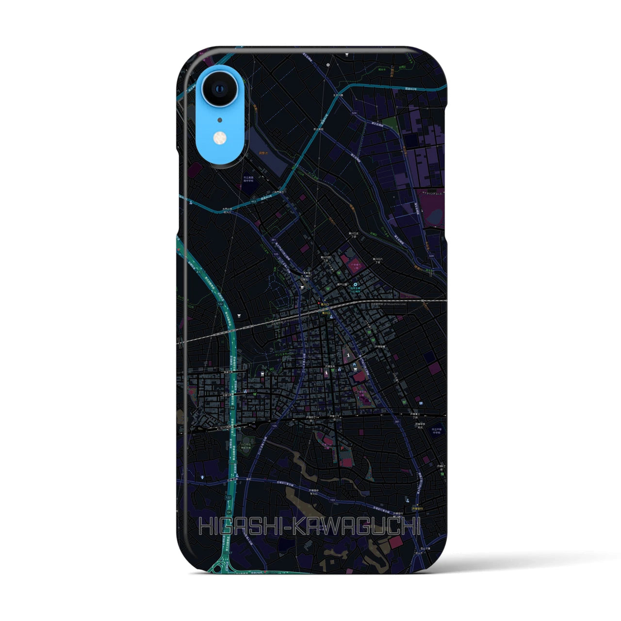 【東川口(埼玉県)】地図柄iPhoneケース(バックカバータイプ)