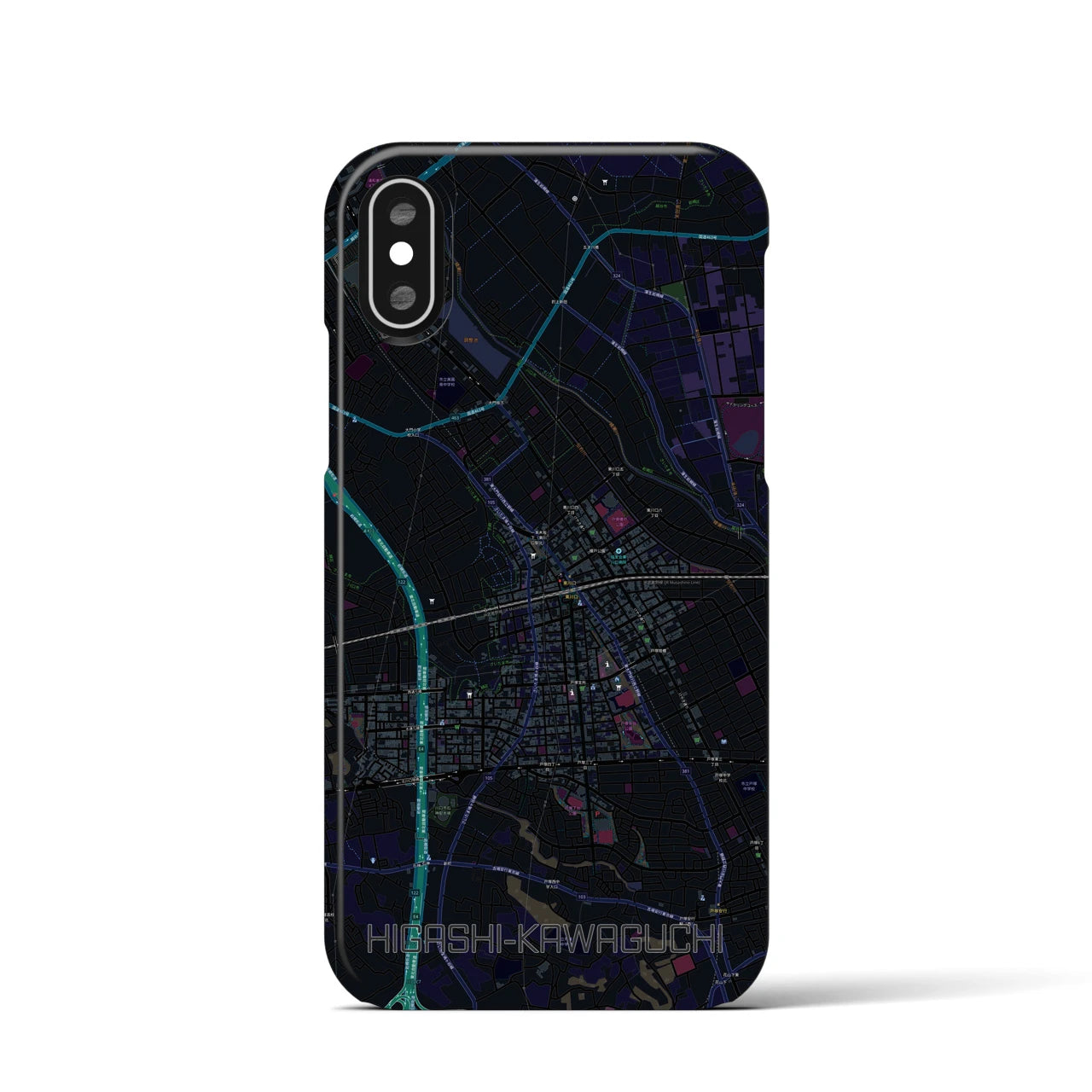 【東川口(埼玉県)】地図柄iPhoneケース(バックカバータイプ)