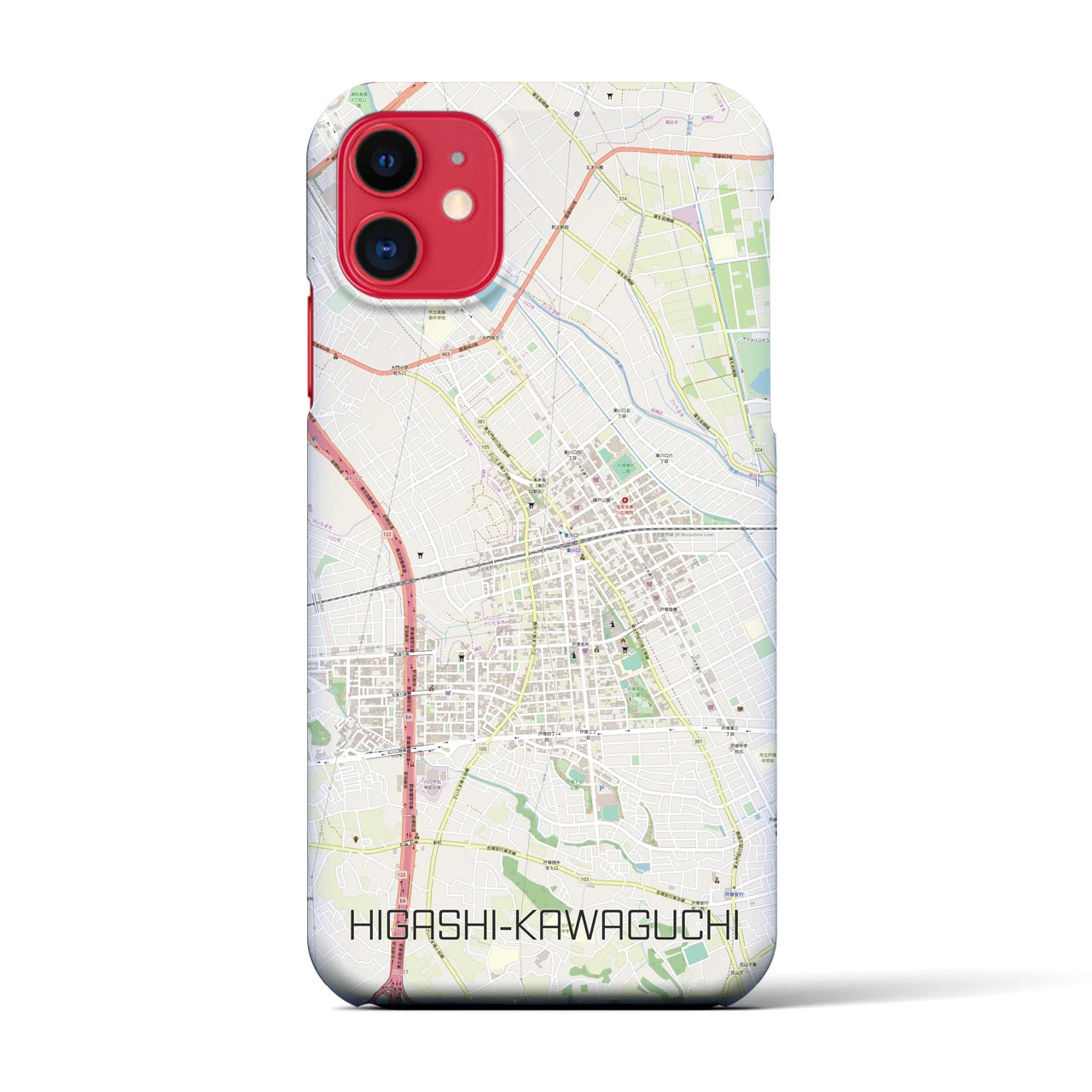 【東川口(埼玉県)】地図柄iPhoneケース(バックカバータイプ)