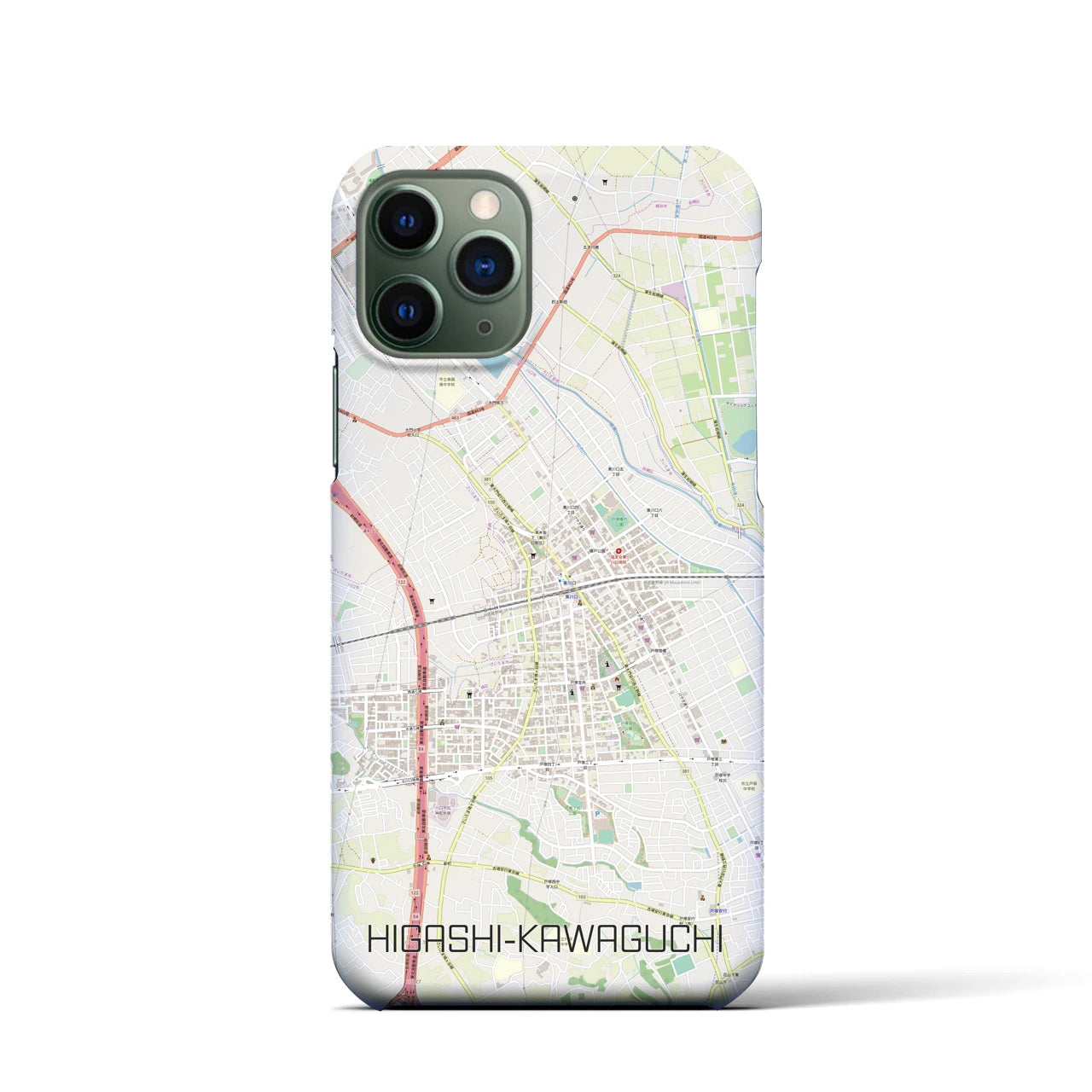 【東川口(埼玉県)】地図柄iPhoneケース(バックカバータイプ)