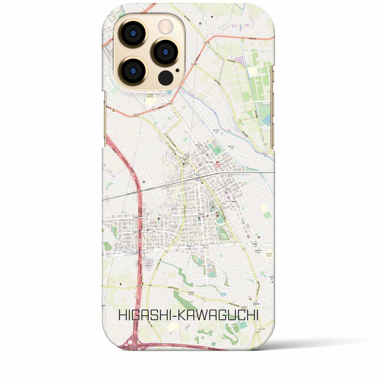 【東川口(埼玉県)】地図柄iPhoneケース(バックカバータイプ)
