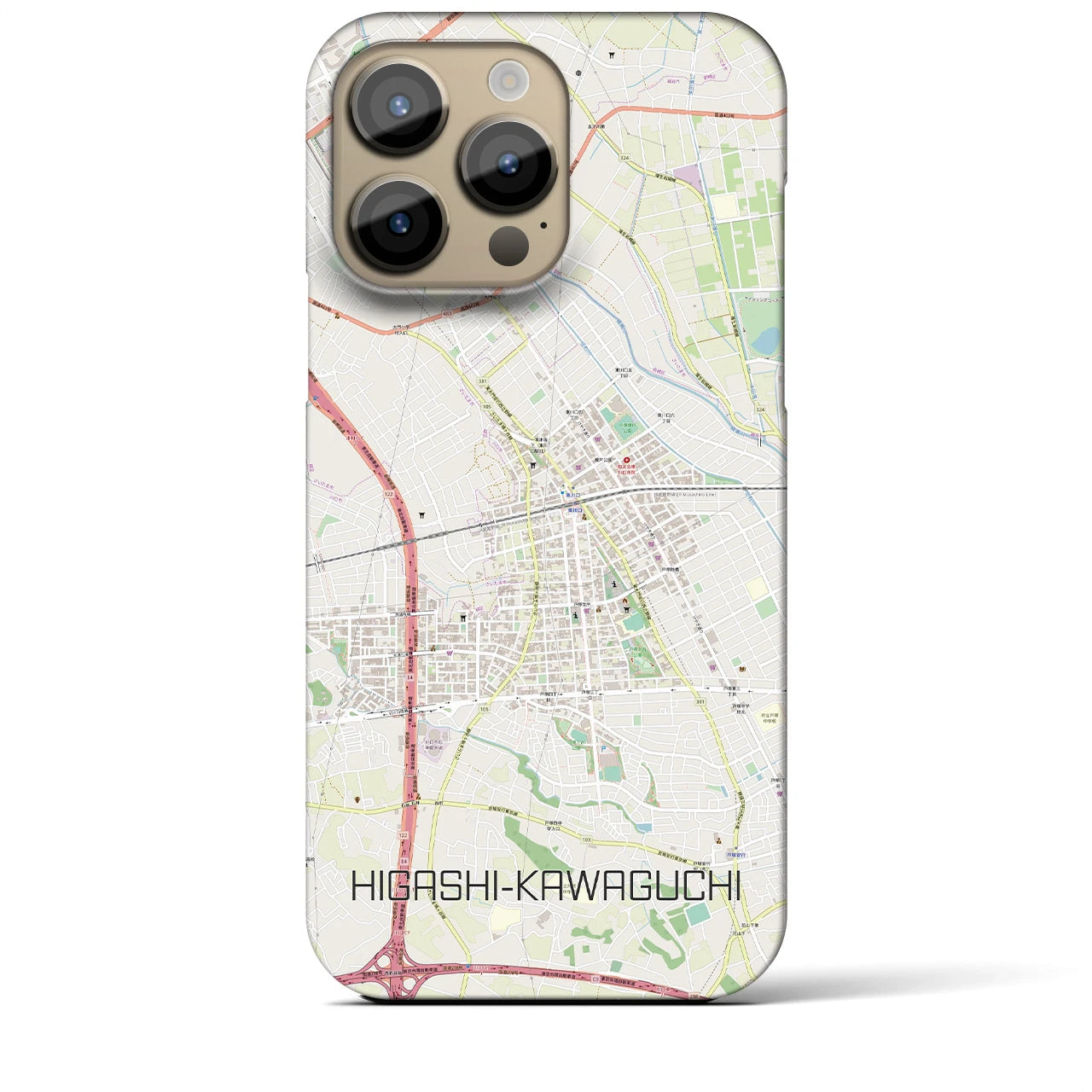 【東川口(埼玉県)】地図柄iPhoneケース(バックカバータイプ)