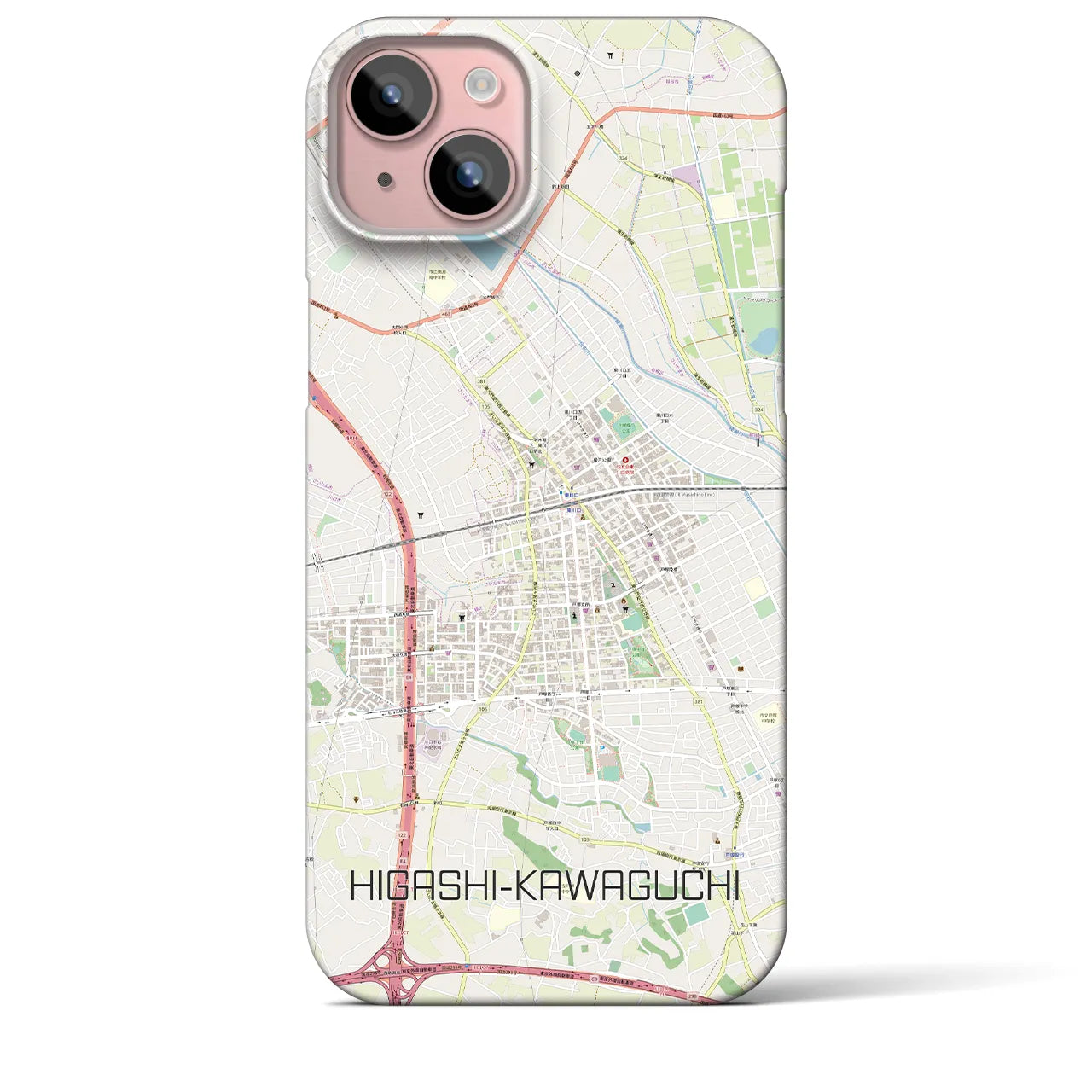 【東川口(埼玉県)】地図柄iPhoneケース(バックカバータイプ)
