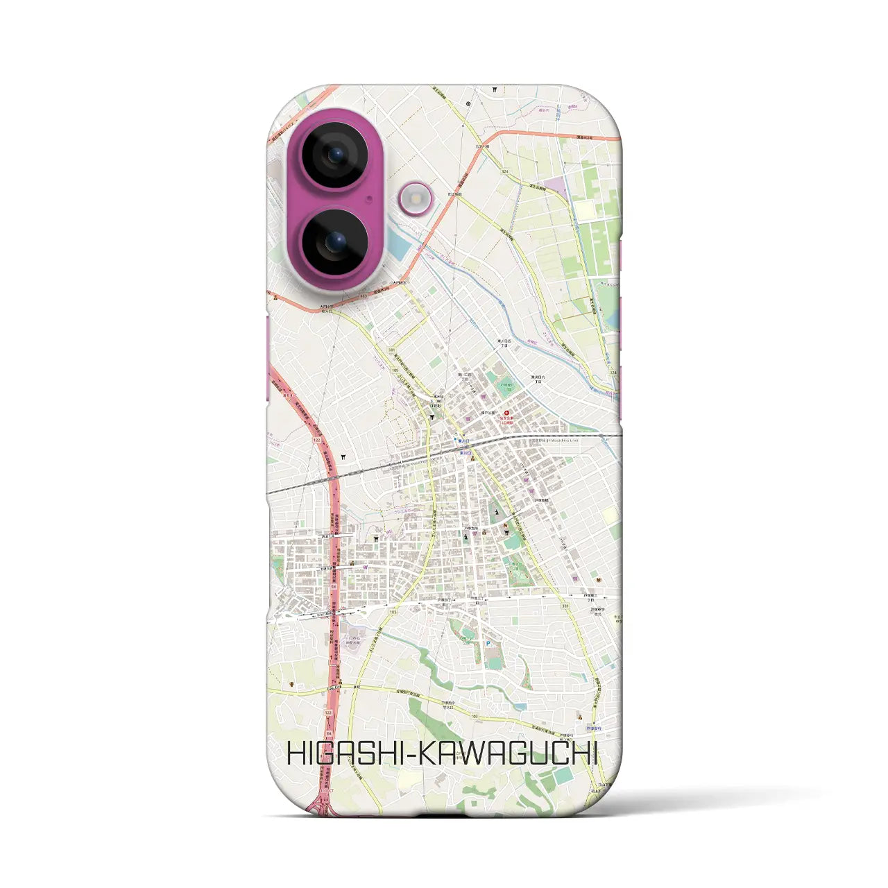 【東川口(埼玉県)】地図柄iPhoneケース(バックカバータイプ)